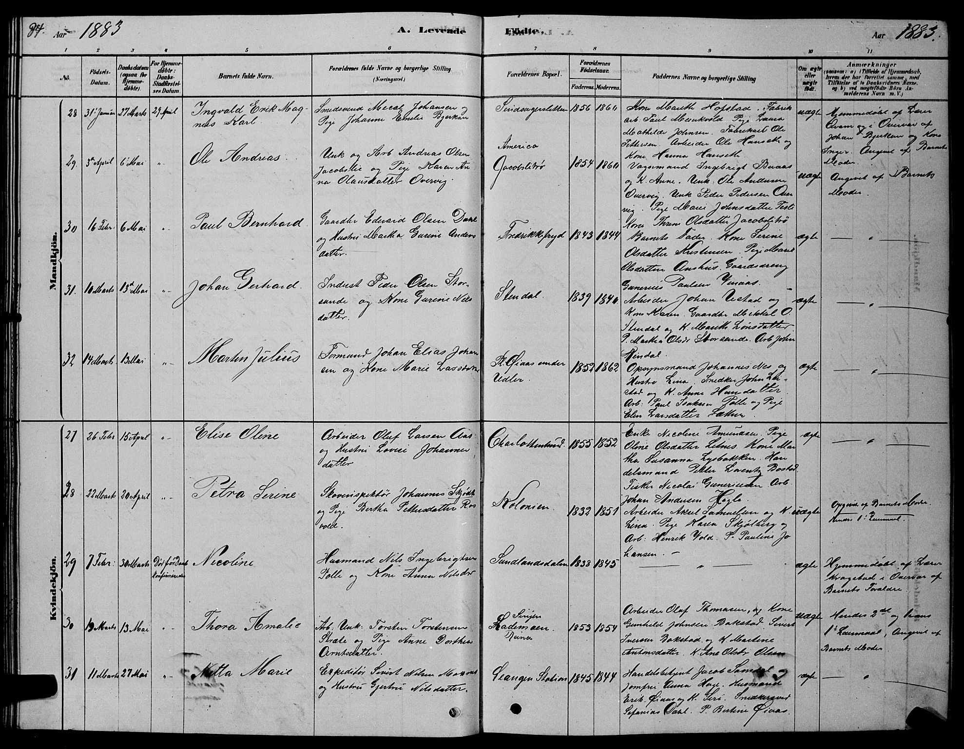 Ministerialprotokoller, klokkerbøker og fødselsregistre - Sør-Trøndelag, AV/SAT-A-1456/606/L0312: Parish register (copy) no. 606C08, 1878-1894, p. 84