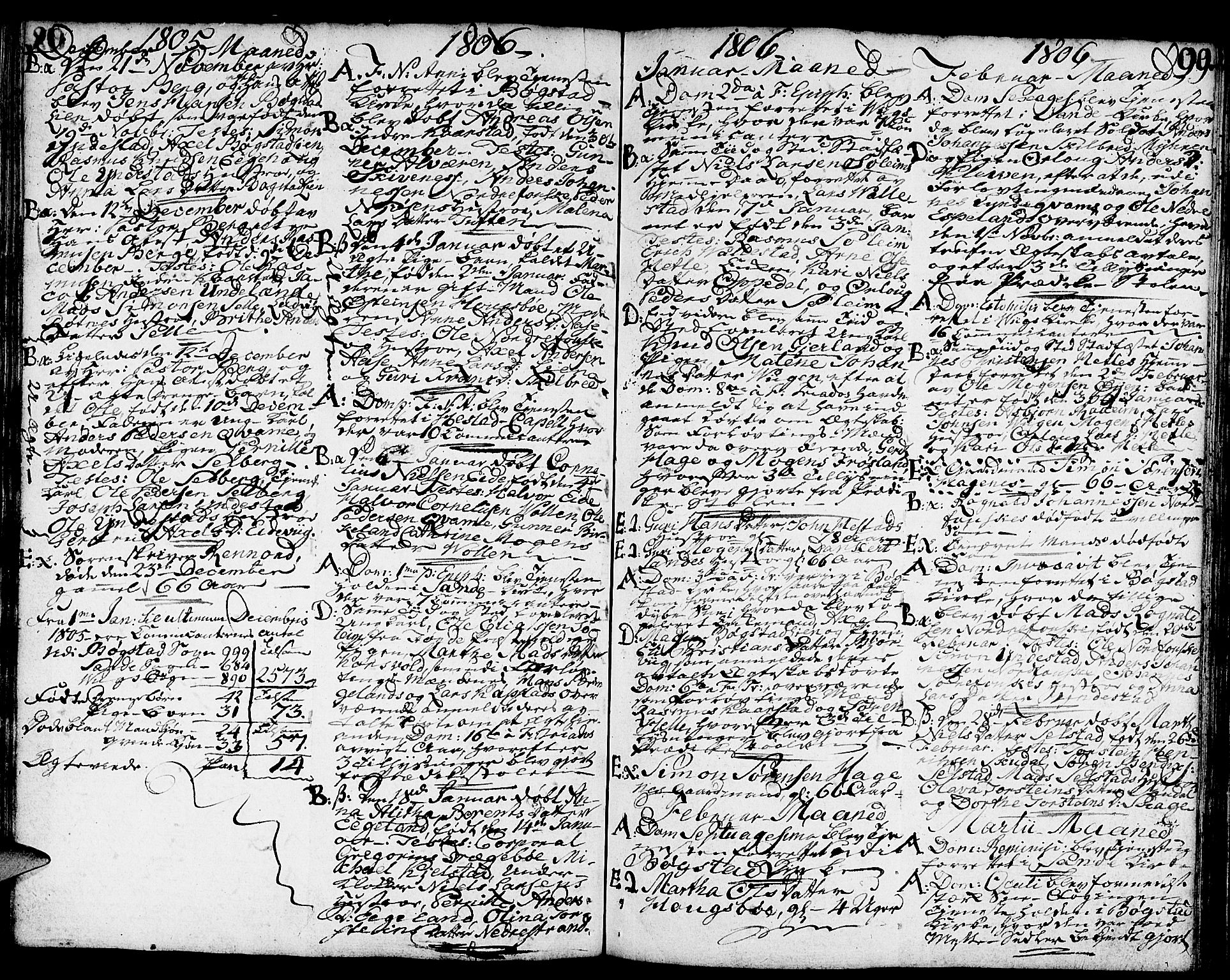 Gaular sokneprestembete, AV/SAB-A-80001/H/Haa: Parish register (official) no. A 2, 1785-1821, p. 99