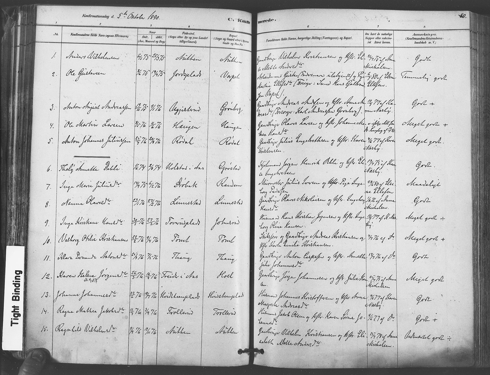 Vestby prestekontor Kirkebøker, AV/SAO-A-10893/F/Fa/L0009: Parish register (official) no. I 9, 1878-1900, p. 80