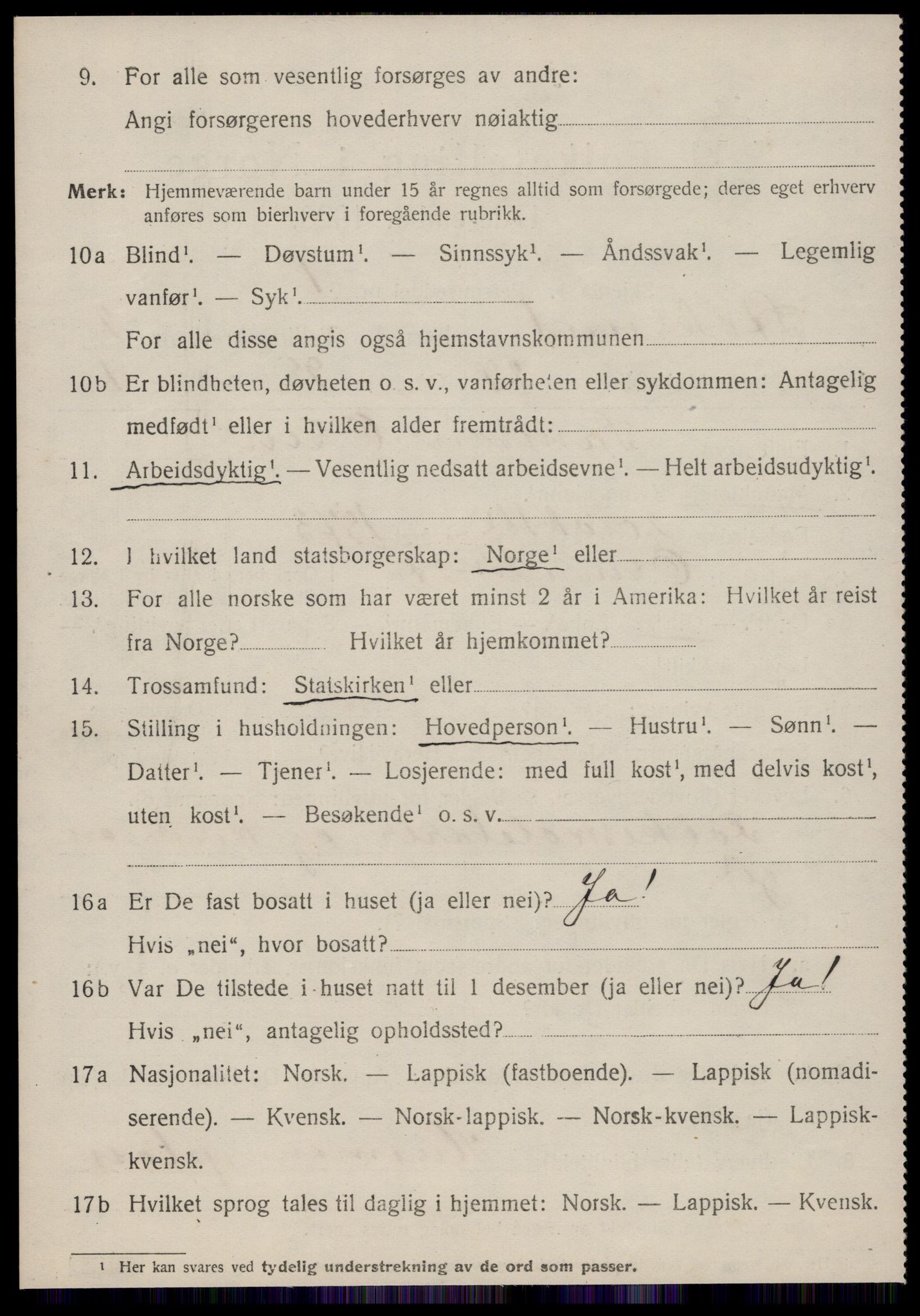 SAT, 1920 census for Stoksund, 1920, p. 1449