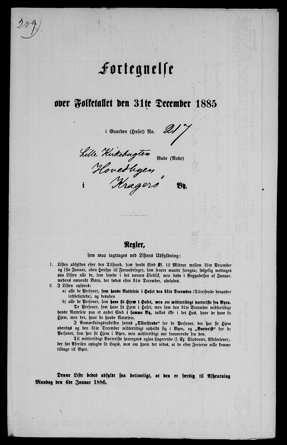 SAKO, 1885 census for 0801 Kragerø, 1885, p. 1447