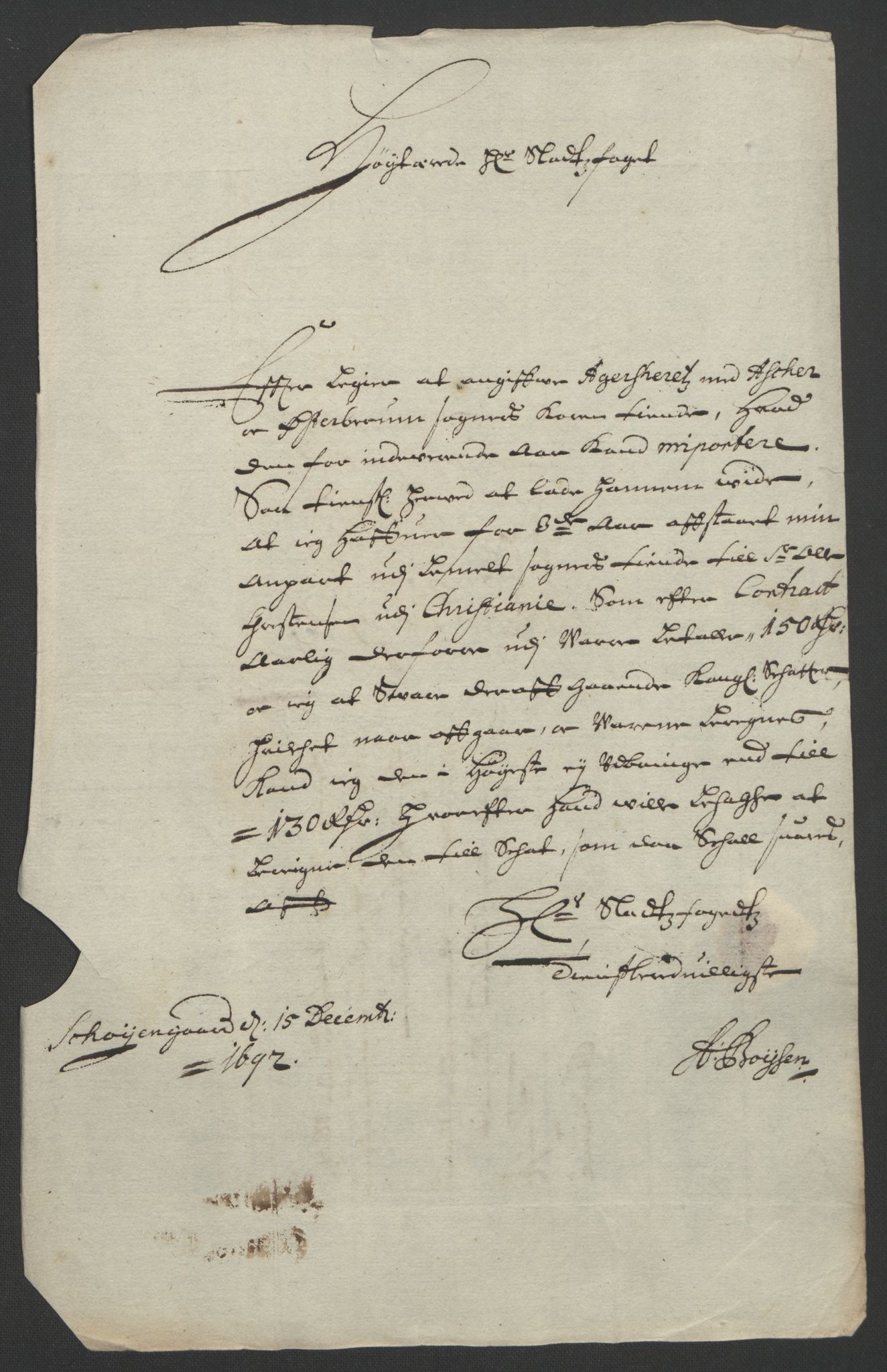 Rentekammeret inntil 1814, Reviderte regnskaper, Fogderegnskap, AV/RA-EA-4092/R08/L0426: Fogderegnskap Aker, 1692-1693, p. 81