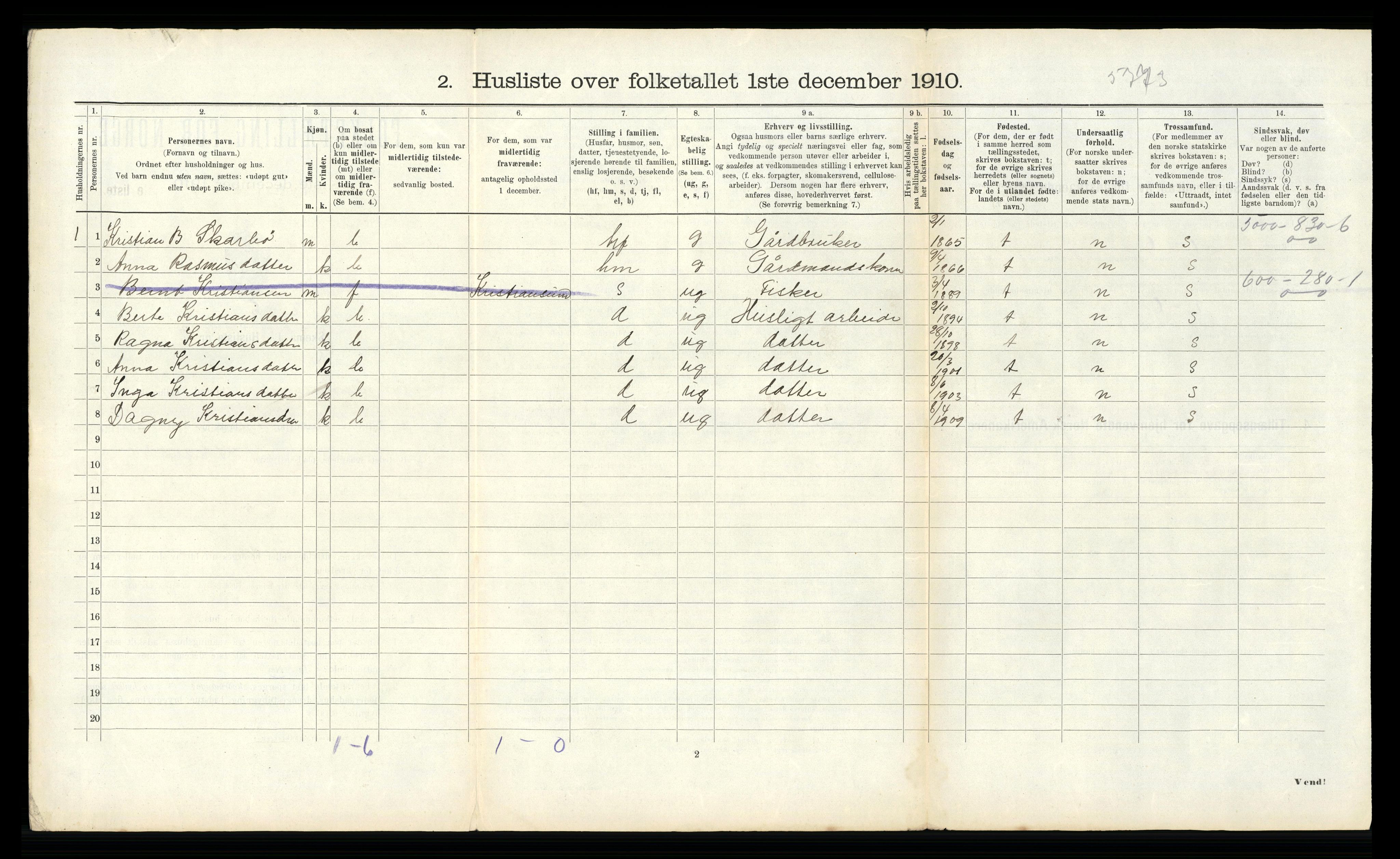 RA, 1910 census for Hjørundfjord, 1910, p. 603