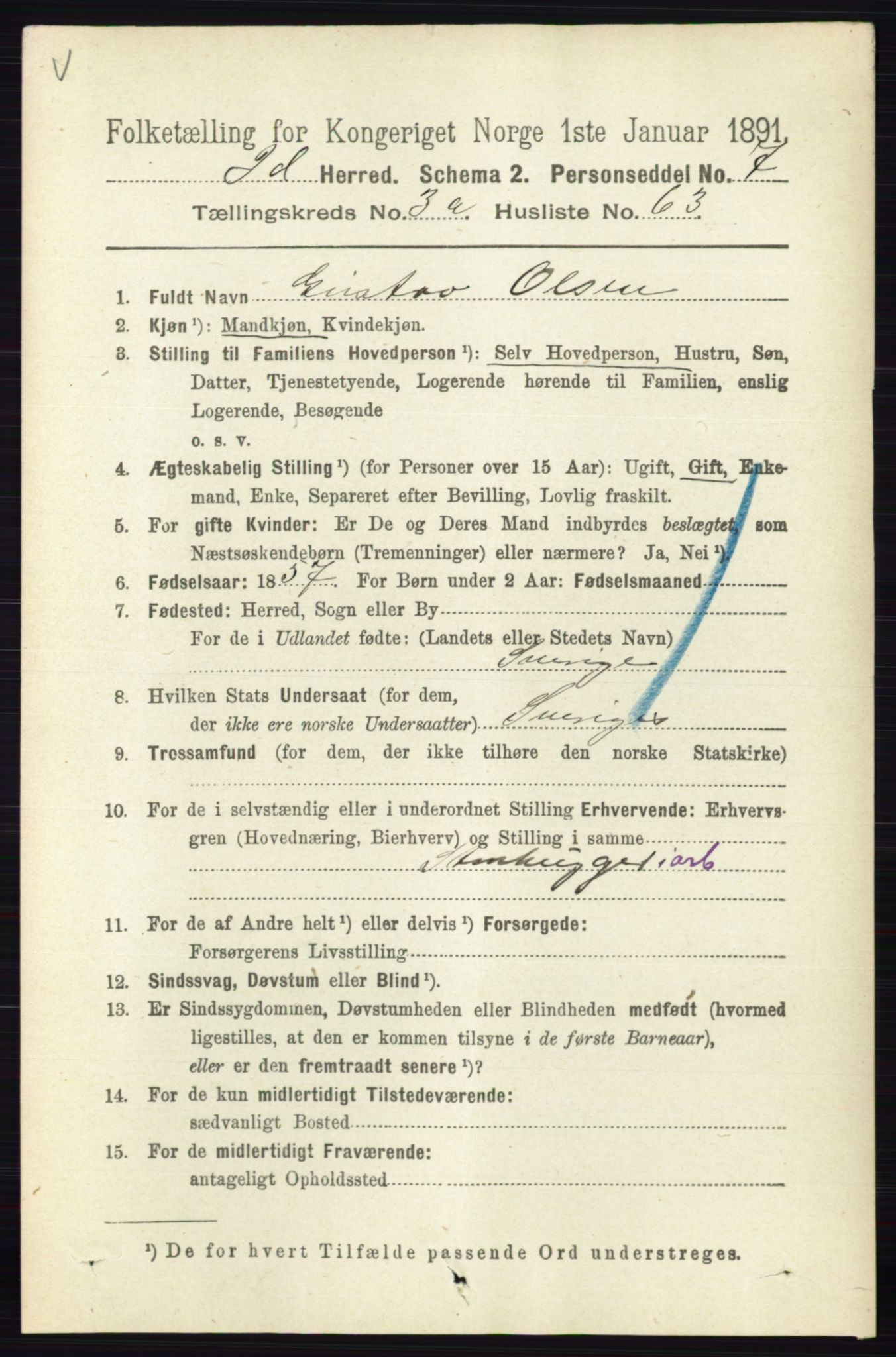 RA, 1891 census for 0117 Idd, 1891, p. 2624