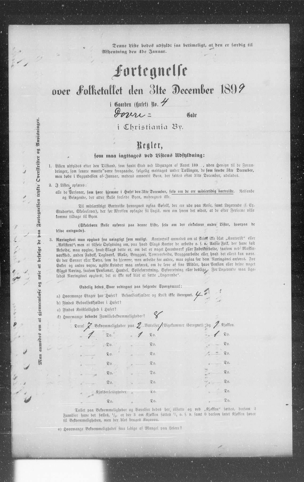 OBA, Municipal Census 1899 for Kristiania, 1899, p. 2103