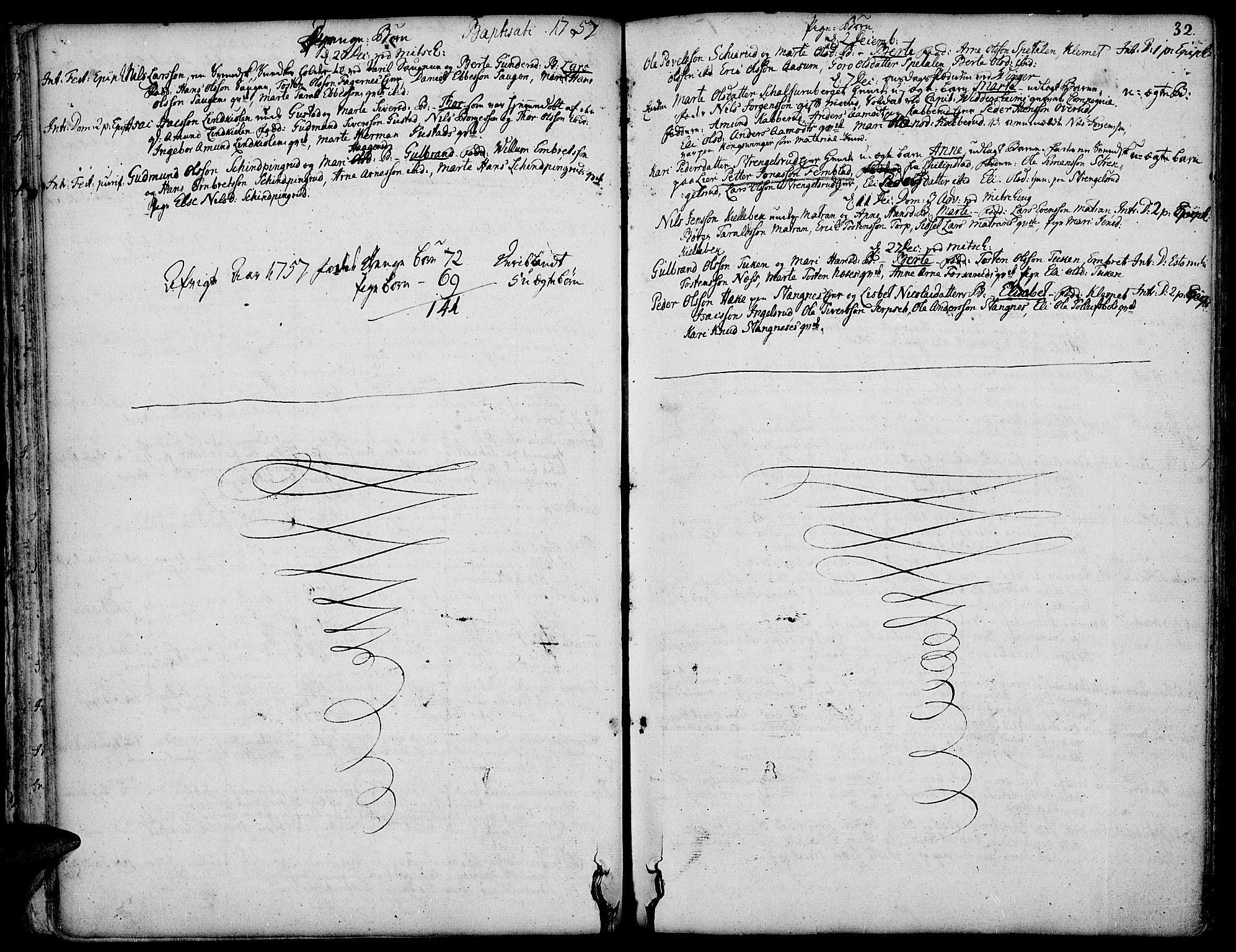 Vinger prestekontor, SAH/PREST-024/H/Ha/Haa/L0003: Parish register (official) no. 3, 1751-1772, p. 32