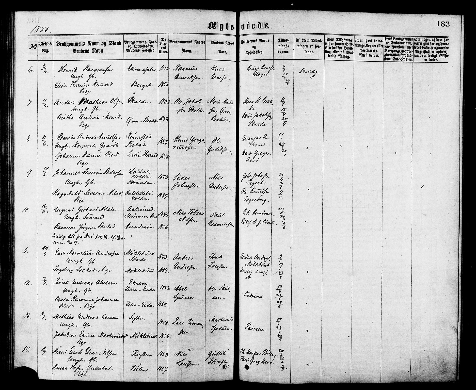 Ministerialprotokoller, klokkerbøker og fødselsregistre - Møre og Romsdal, AV/SAT-A-1454/501/L0007: Parish register (official) no. 501A07, 1868-1884, p. 183