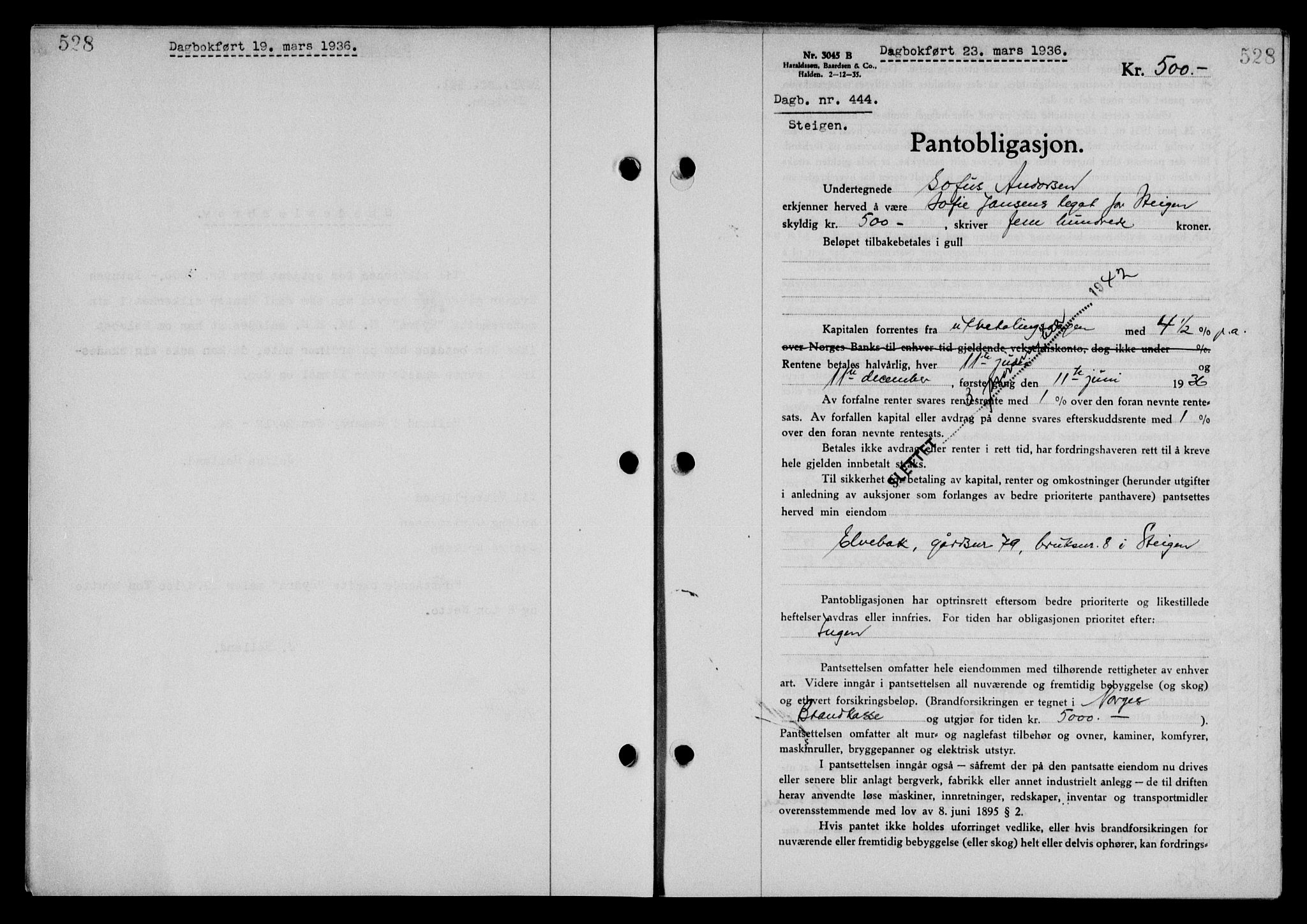 Steigen og Ofoten sorenskriveri, SAT/A-0030/1/2/2C/L0026: Mortgage book no. 30, 1935-1936, Deed date: 23.03.1936