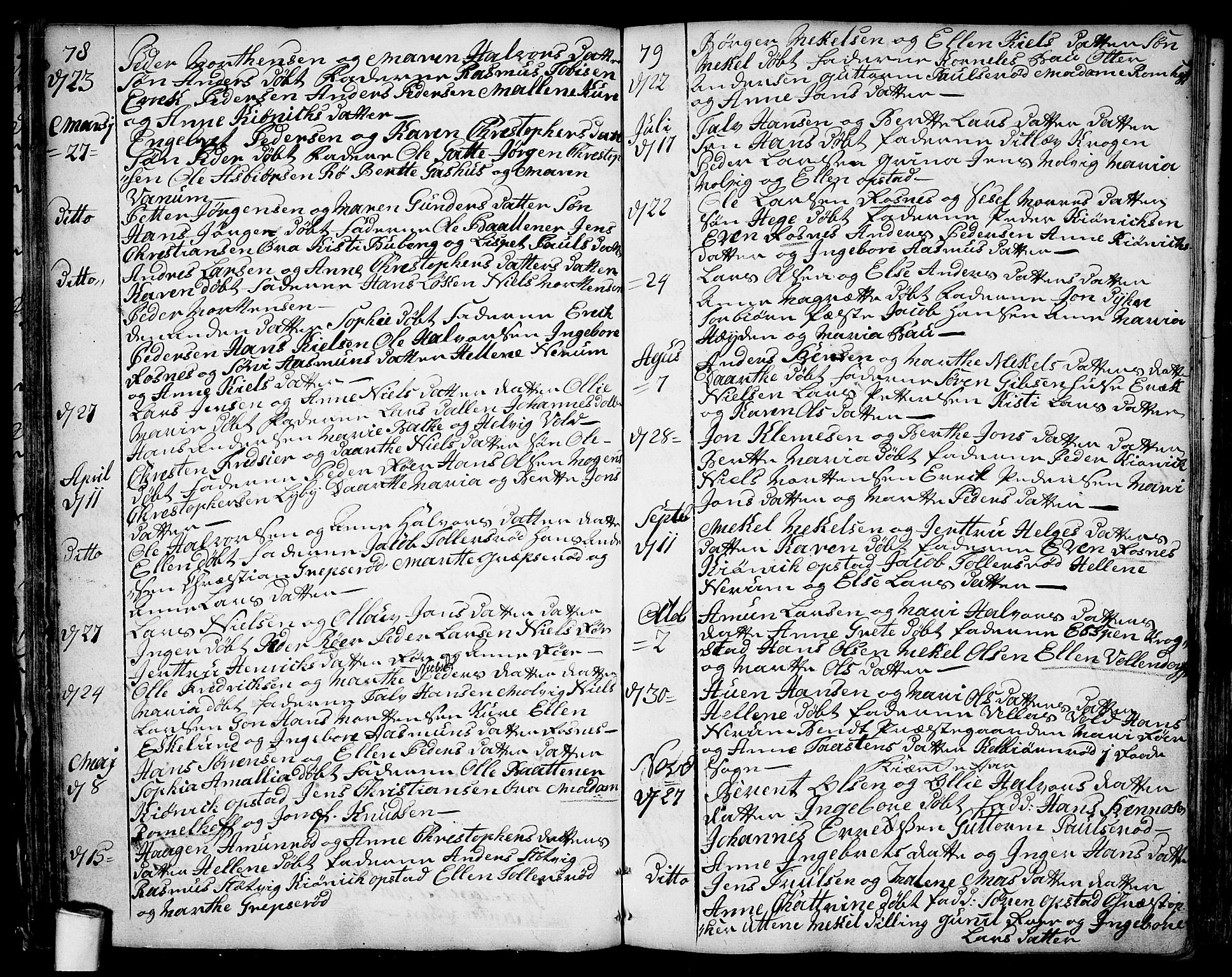Rygge prestekontor Kirkebøker, SAO/A-10084b/F/Fa/L0001: Parish register (official) no. 1, 1725-1771, p. 78-79
