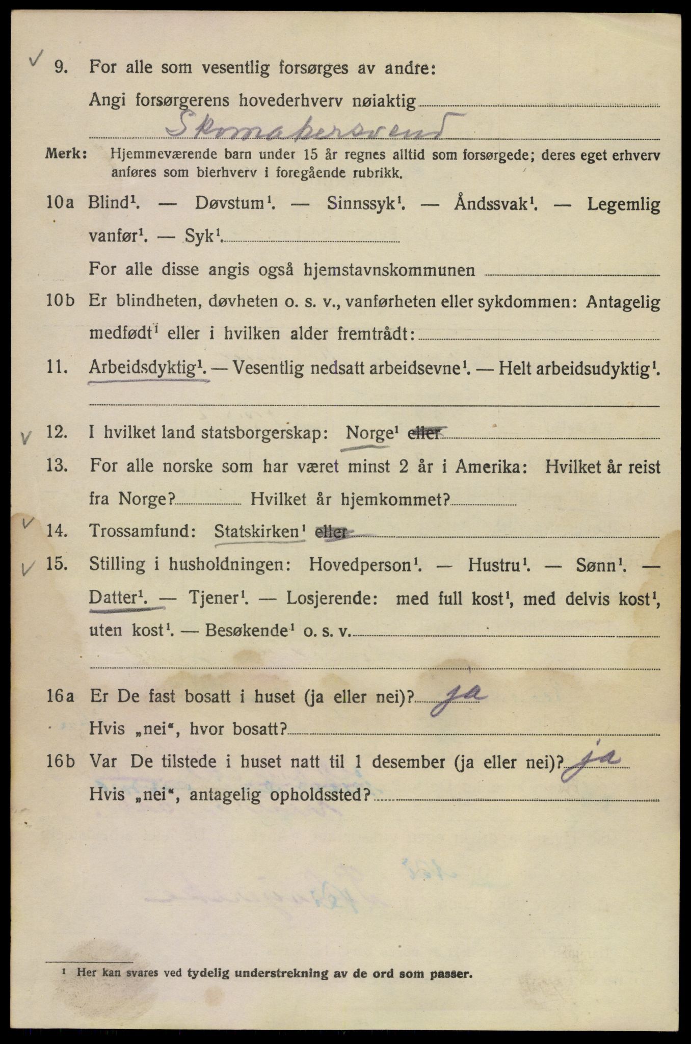 SAO, 1920 census for Kristiania, 1920, p. 365032