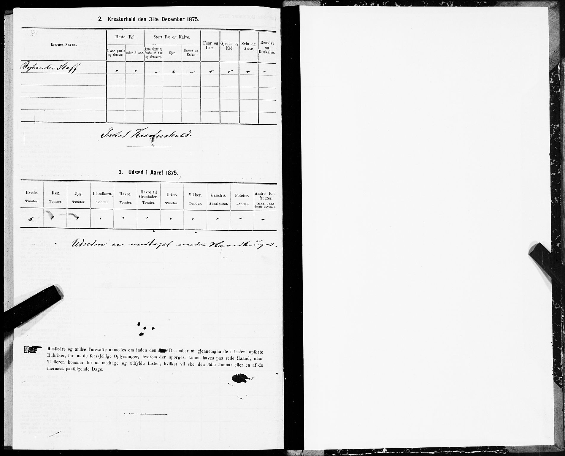 SAT, 1875 census for 1660P Strinda, 1875