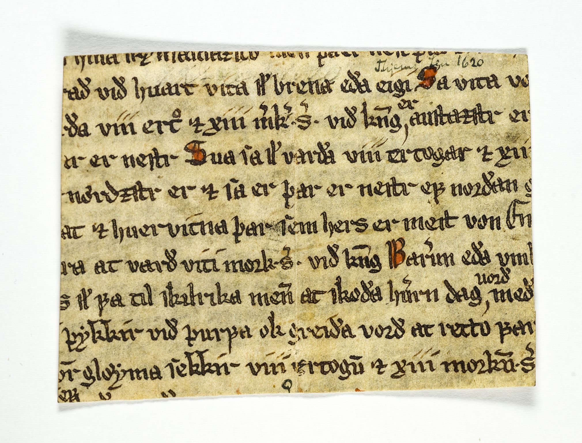 Riksarkivets diplomsamling, AV/RA-EA-5965/F26/L0004: Norrøne membranfragmenter bestand 31-50, 1100-1536, p. 129