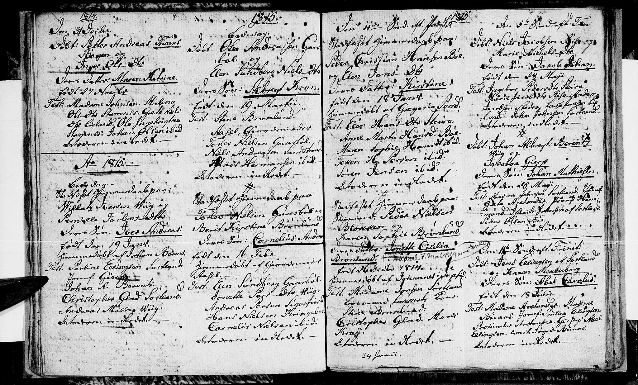 Ministerialprotokoller, klokkerbøker og fødselsregistre - Nordland, AV/SAT-A-1459/895/L1368: Parish register (official) no. 895A03, 1812-1818, p. 10