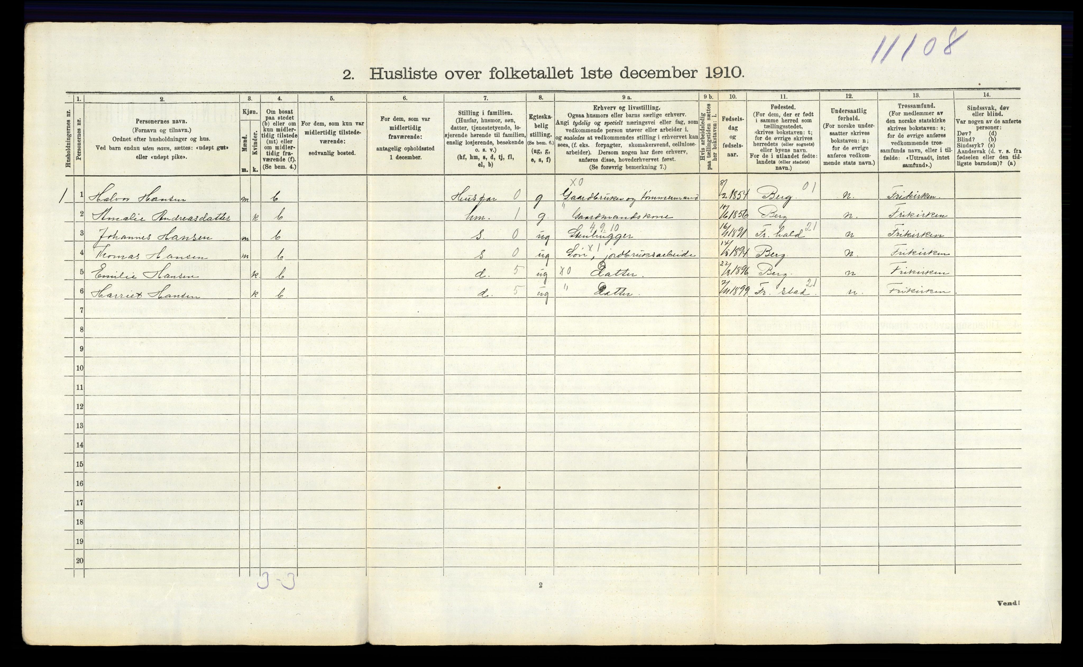 RA, 1910 census for Skjeberg, 1910, p. 1753