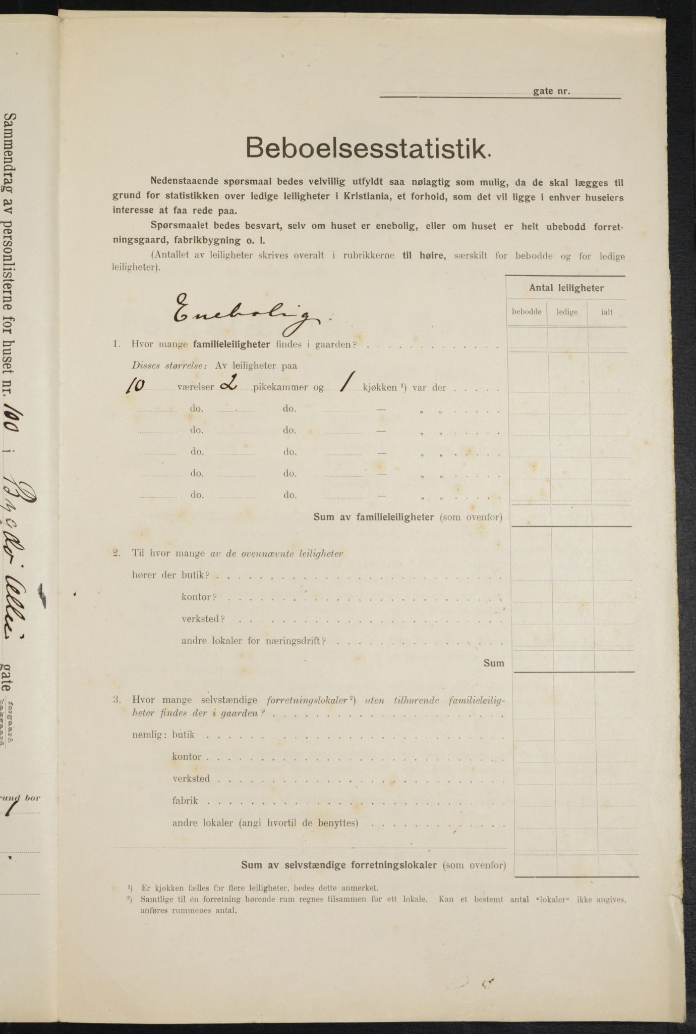 OBA, Municipal Census 1914 for Kristiania, 1914, p. 11166