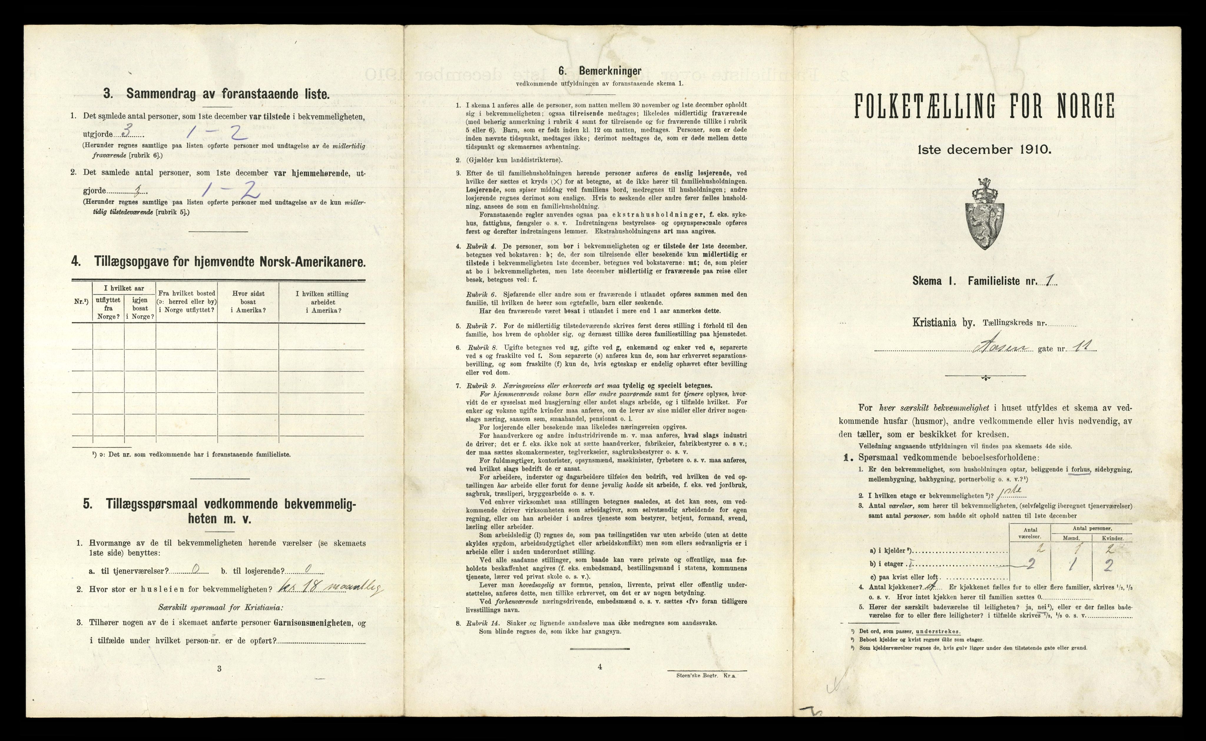 RA, 1910 census for Kristiania, 1910, p. 2033