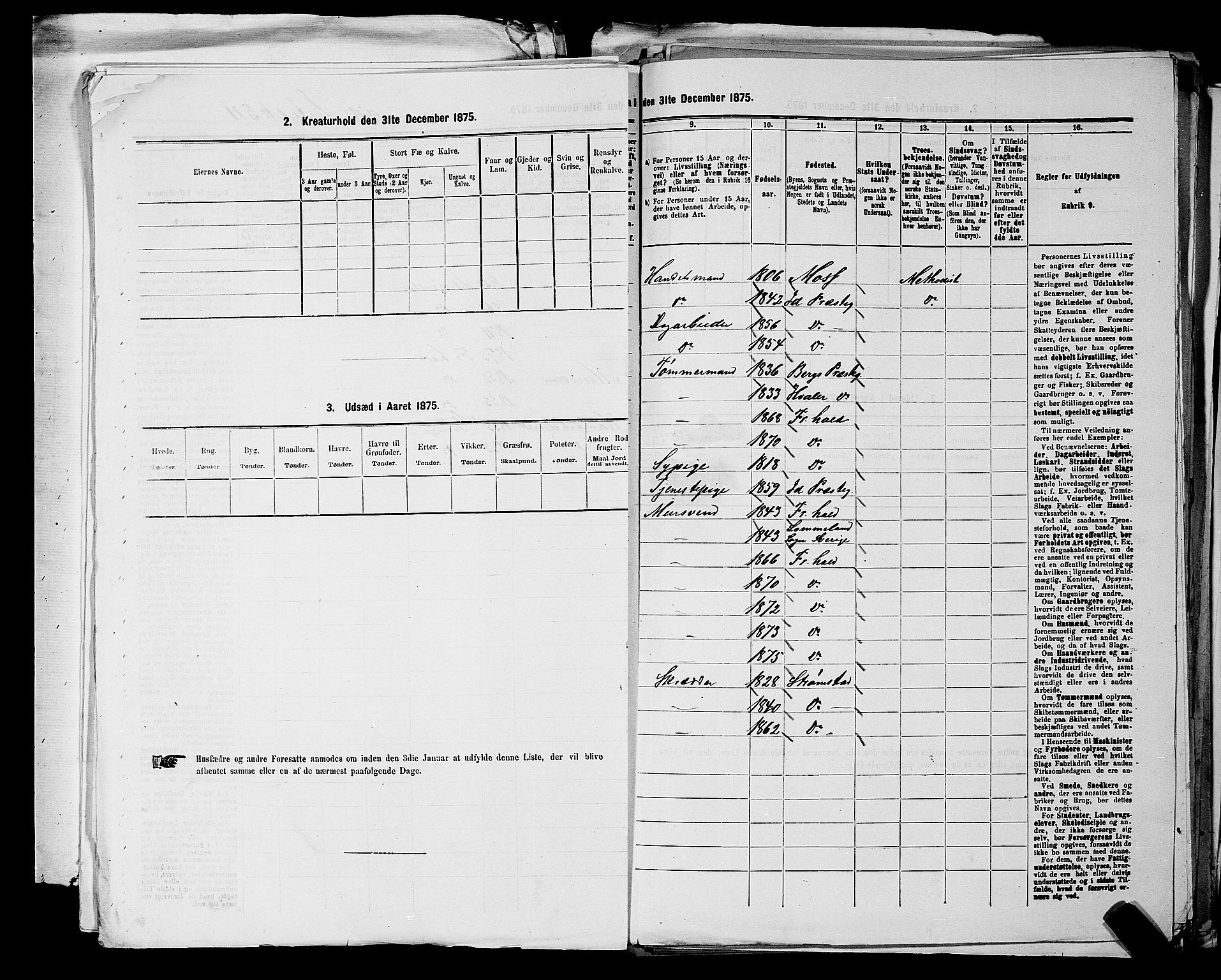 RA, 1875 census for 0101P Fredrikshald, 1875, p. 1140