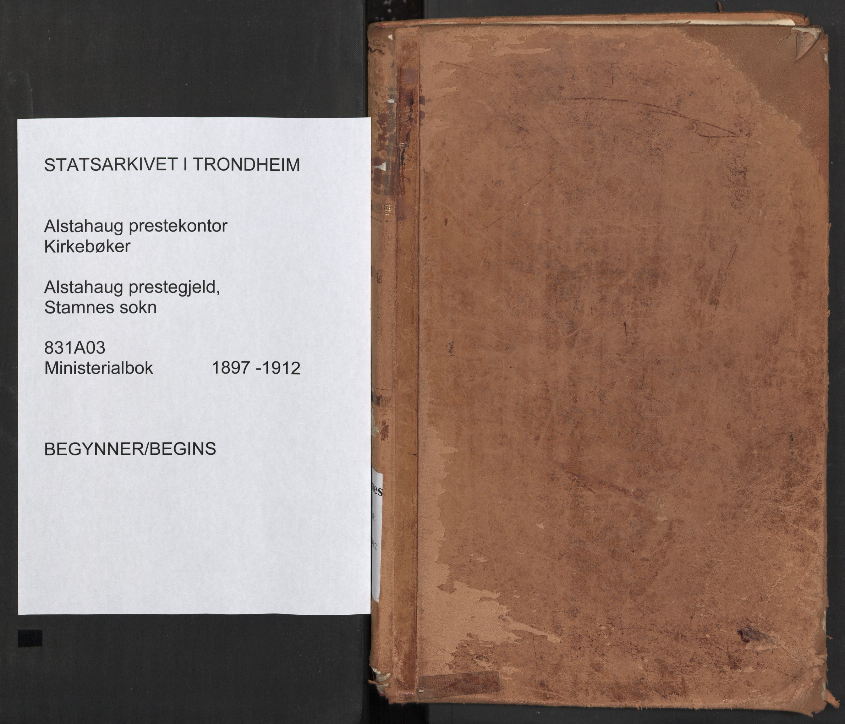 Ministerialprotokoller, klokkerbøker og fødselsregistre - Nordland, SAT/A-1459/831/L0472: Parish register (official) no. 831A03, 1897-1912