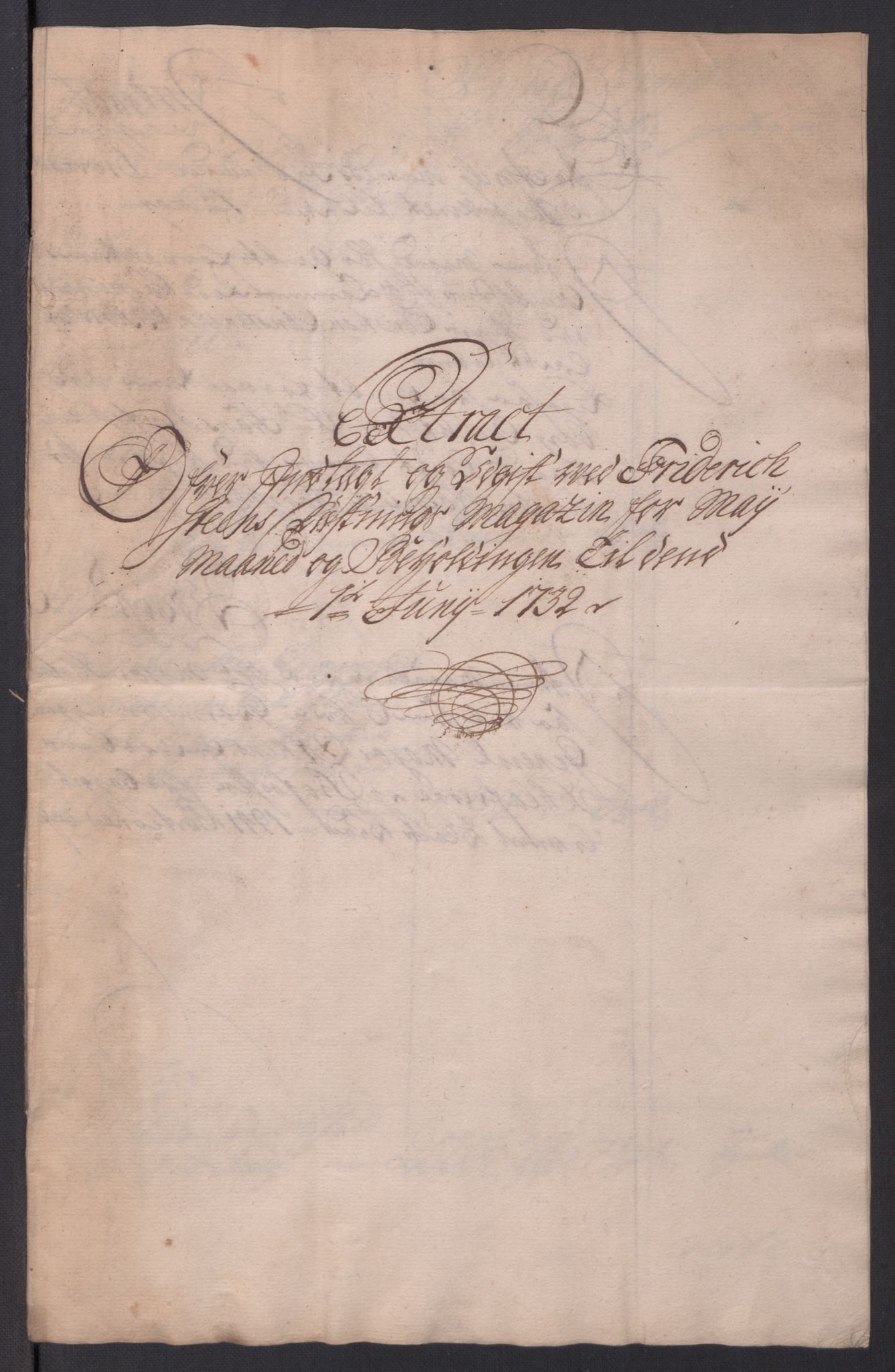 Kommanderende general (KG I) med Det norske krigsdirektorium, AV/RA-EA-5419/D/L0154: Fredriksten festning: Brev, inventarfortegnelser og regnskapsekstrakter, 1730-1739, p. 91