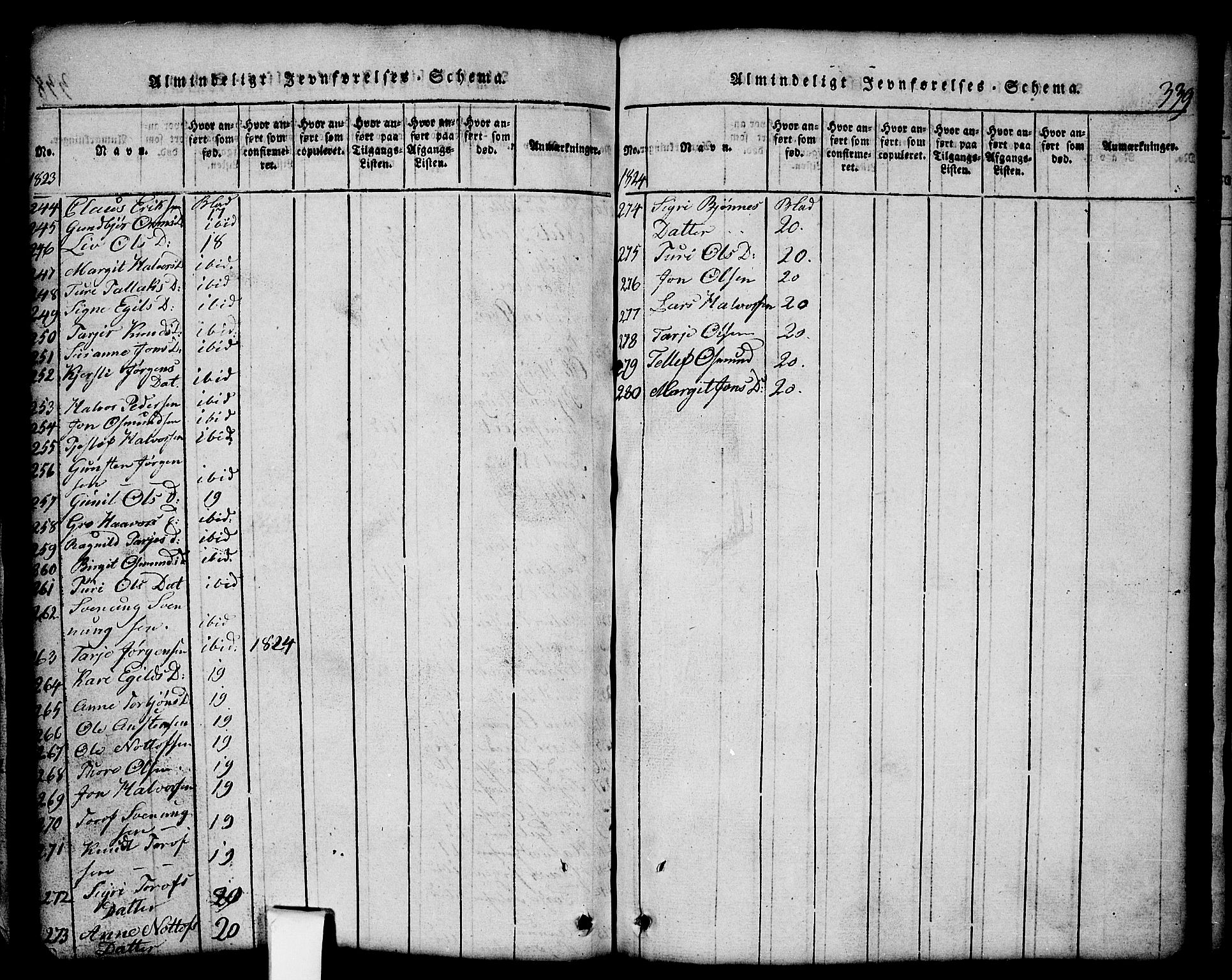 Nissedal kirkebøker, SAKO/A-288/G/Gb/L0001: Parish register (copy) no. II 1, 1814-1862, p. 339