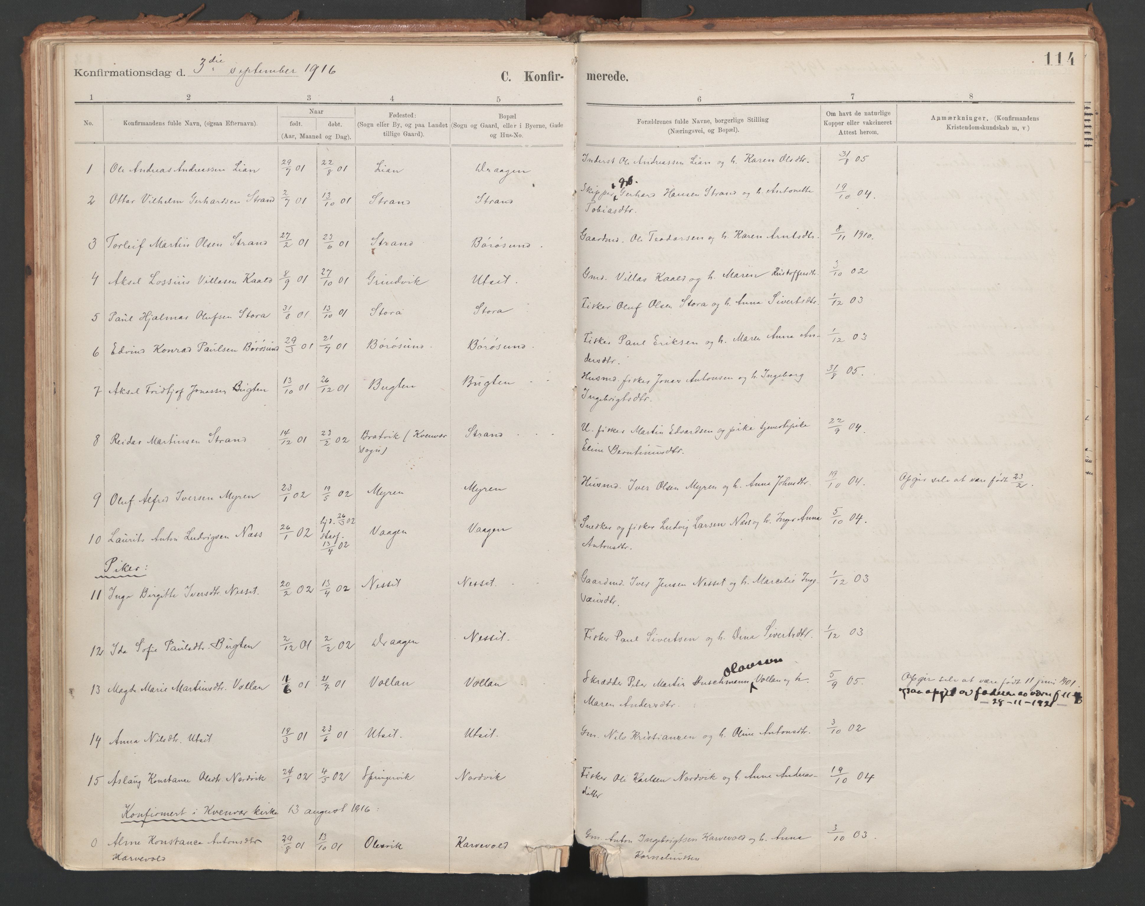 Ministerialprotokoller, klokkerbøker og fødselsregistre - Sør-Trøndelag, SAT/A-1456/639/L0572: Parish register (official) no. 639A01, 1890-1920, p. 114