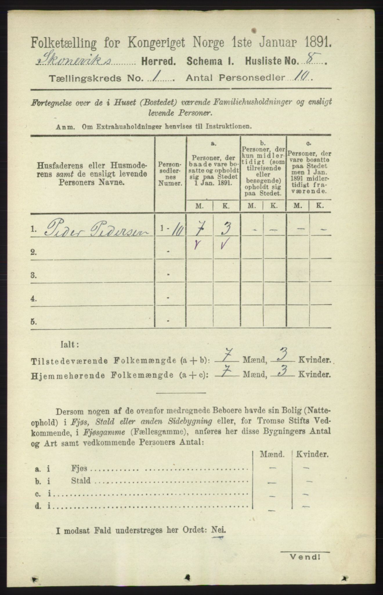 RA, 1891 census for 1212 Skånevik, 1891, p. 39