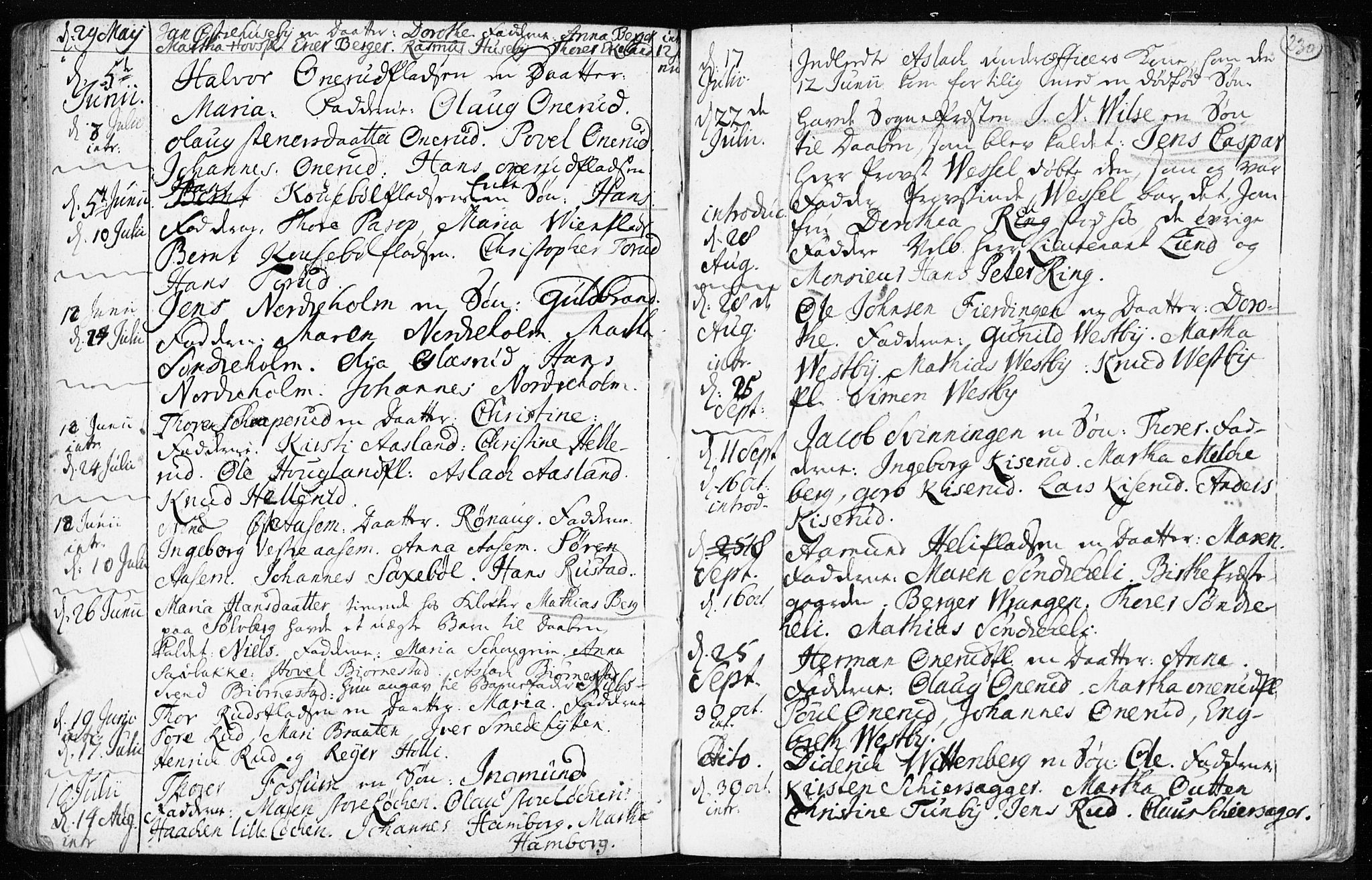 Spydeberg prestekontor Kirkebøker, AV/SAO-A-10924/F/Fa/L0002: Parish register (official) no. I 2, 1739-1780, p. 230