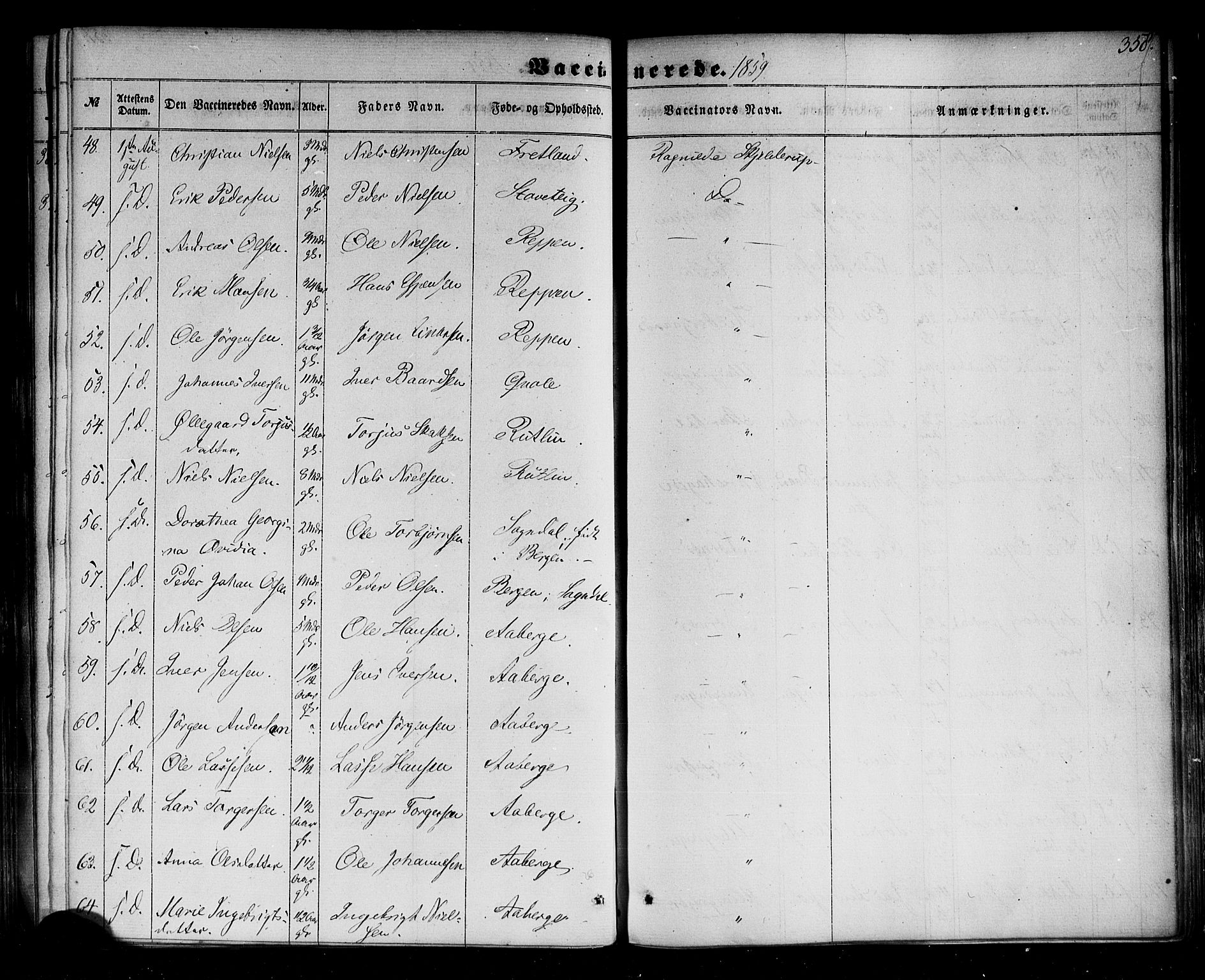 Sogndal sokneprestembete, AV/SAB-A-81301/H/Haa/Haaa/L0013: Parish register (official) no. A 13, 1859-1877, p. 358