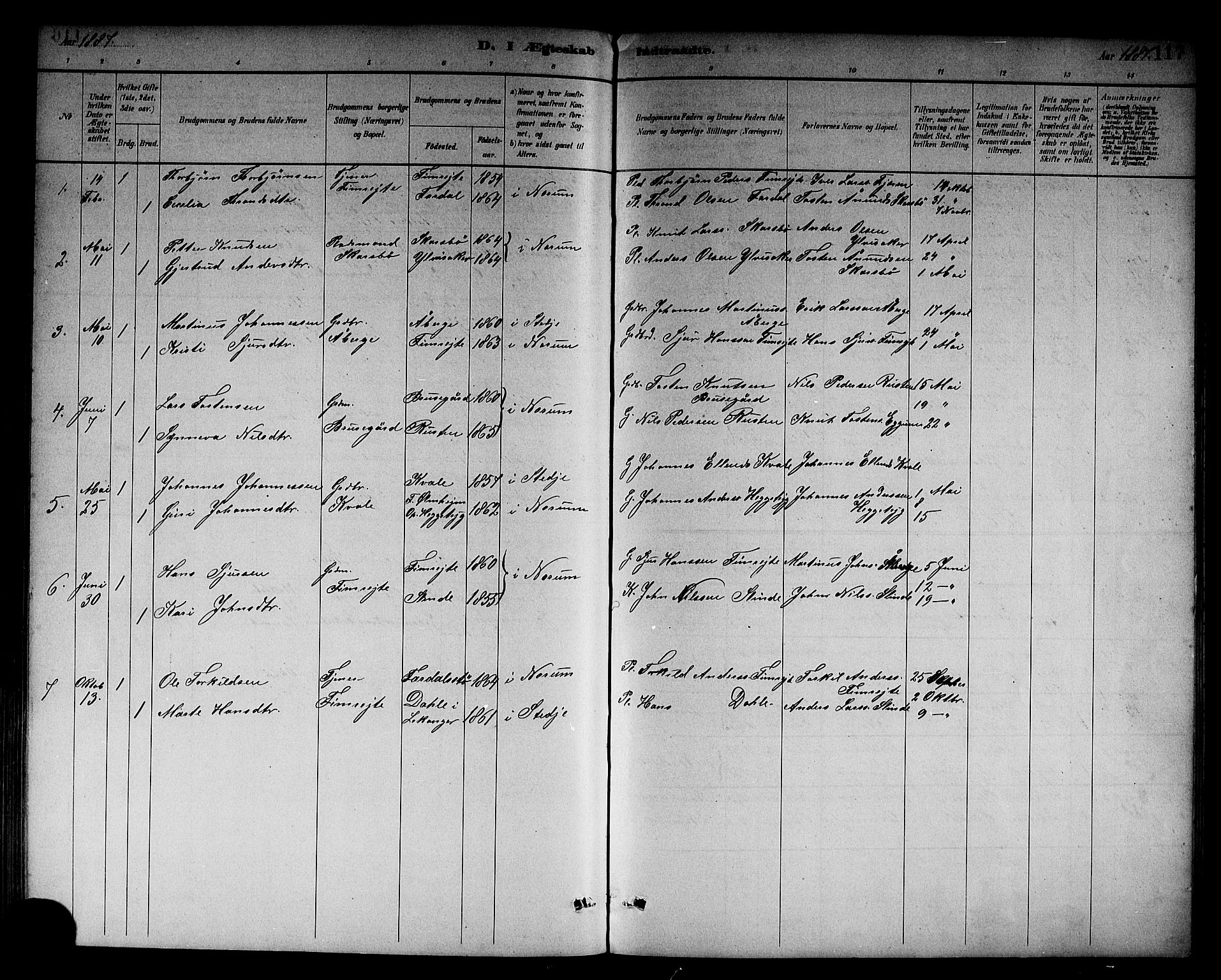 Sogndal sokneprestembete, SAB/A-81301/H/Hab/Habc/L0002: Parish register (copy) no. C 2, 1884-1910, p. 117