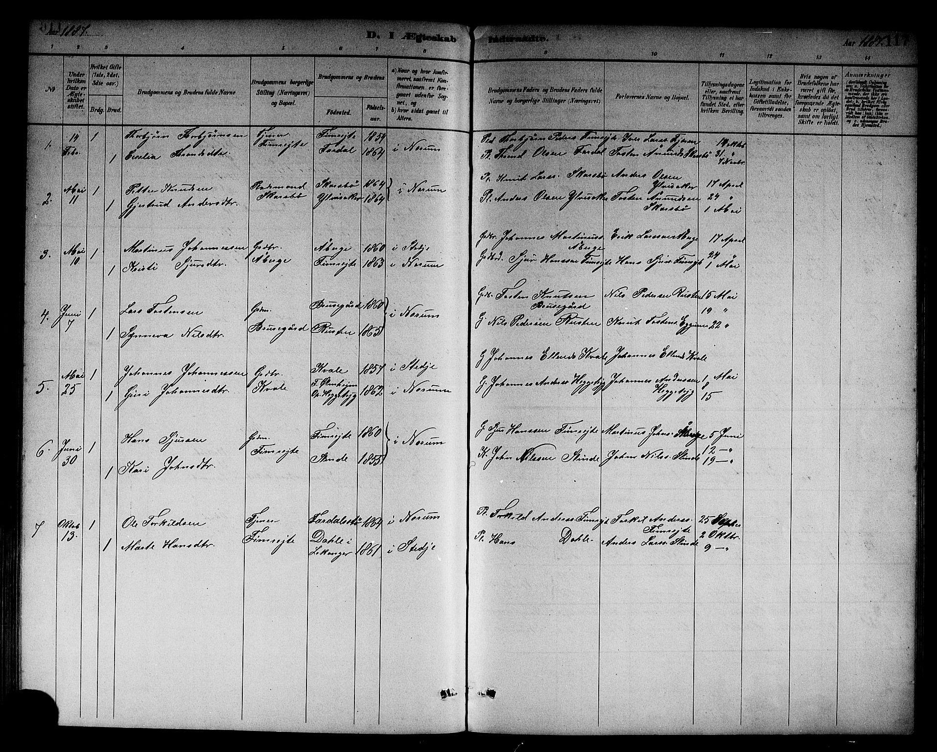 Sogndal sokneprestembete, AV/SAB-A-81301/H/Hab/Habc/L0002: Parish register (copy) no. C 2, 1884-1910, p. 117