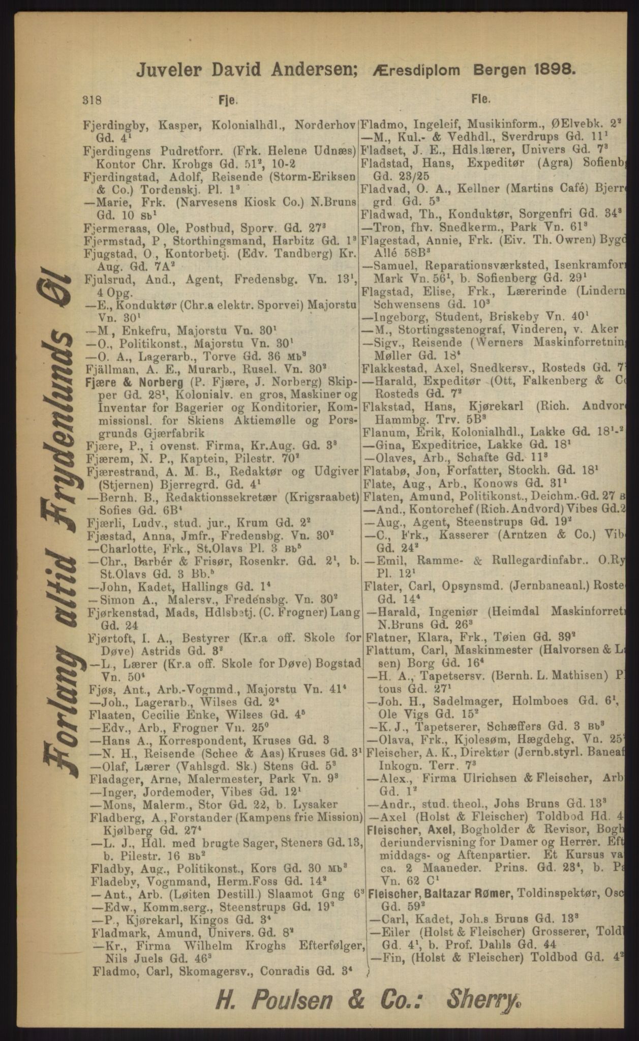 Kristiania/Oslo adressebok, PUBL/-, 1903, p. 318