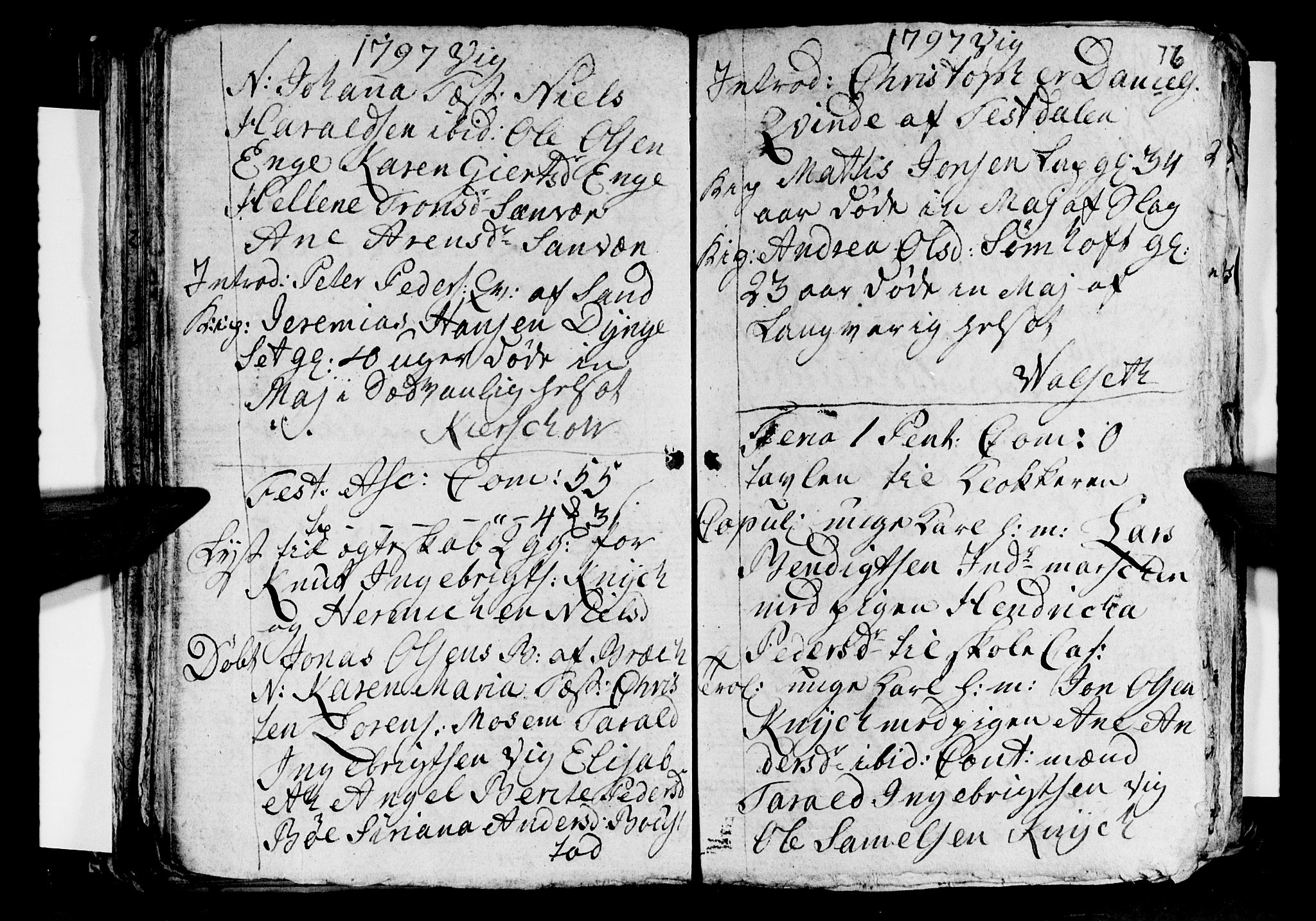 Ministerialprotokoller, klokkerbøker og fødselsregistre - Nordland, AV/SAT-A-1459/812/L0184: Parish register (copy) no. 812C02, 1793-1809, p. 76