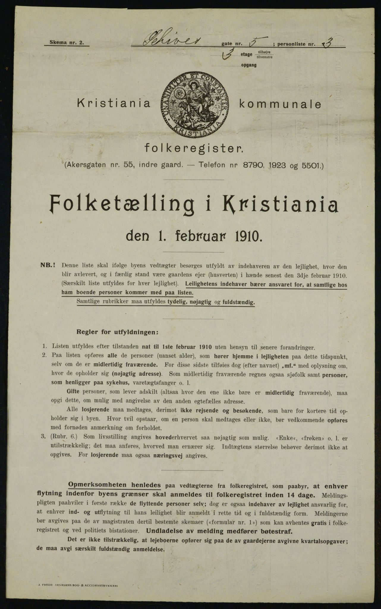 OBA, Municipal Census 1910 for Kristiania, 1910, p. 85612