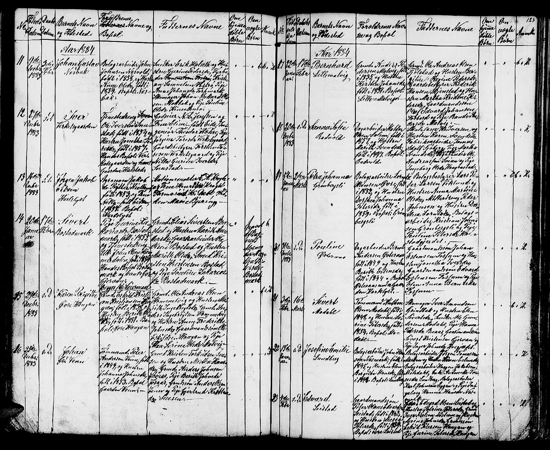 Ministerialprotokoller, klokkerbøker og fødselsregistre - Sør-Trøndelag, SAT/A-1456/616/L0422: Parish register (copy) no. 616C05, 1850-1888, p. 123