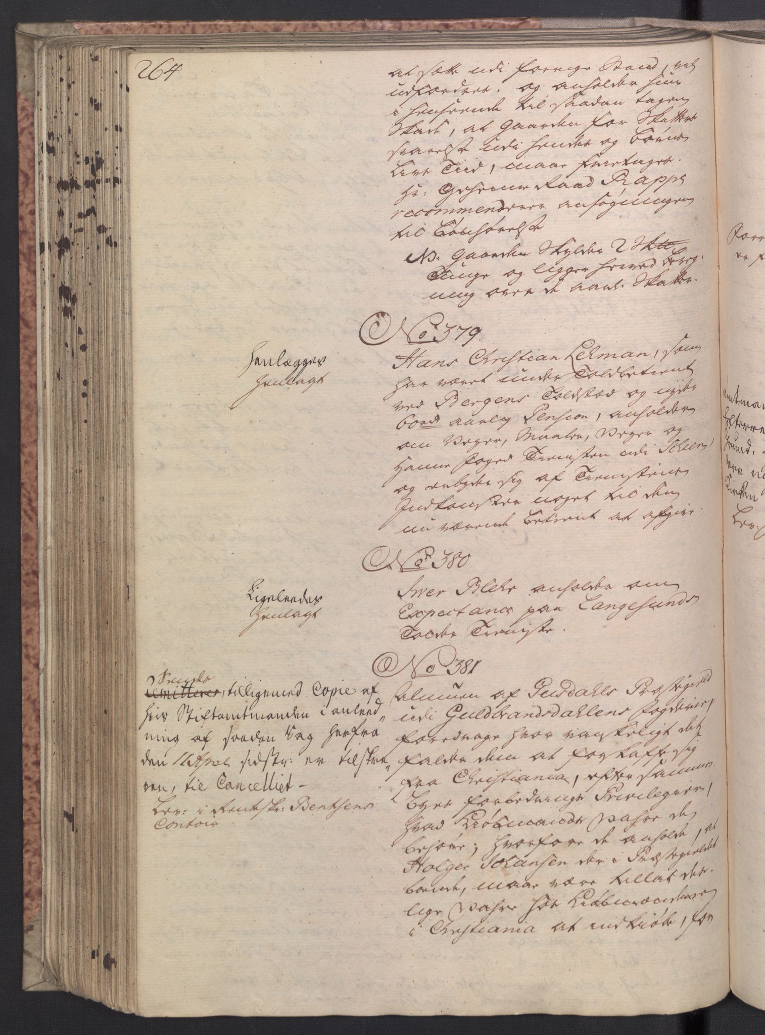 Rentekammeret, Kammerkanselliet, RA/EA-3111/G/Gh/Gha/L0030: Norsk ekstraktmemorialprotokoll (merket RK 53.75), 1749-1751, p. 264