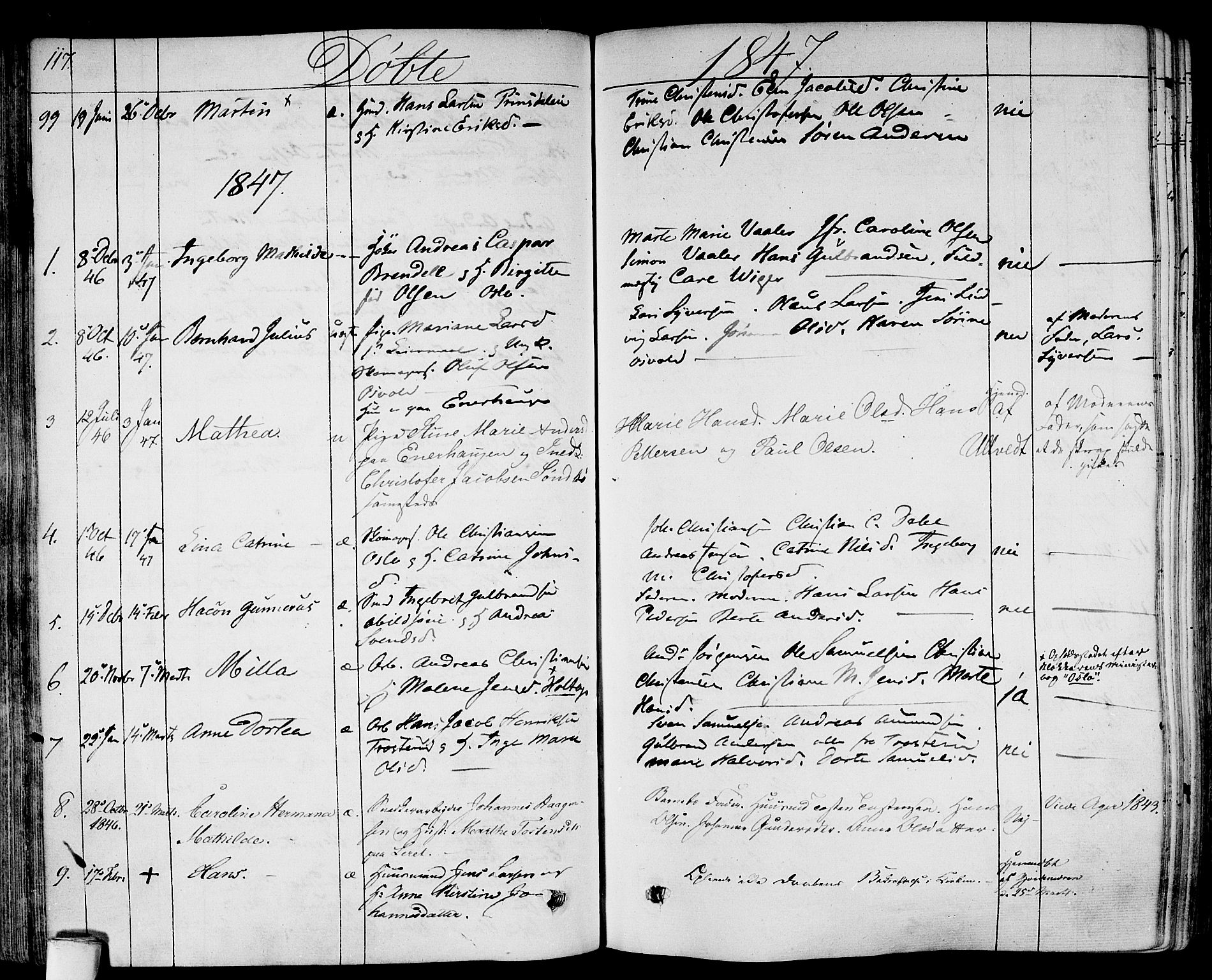 Gamlebyen prestekontor Kirkebøker, SAO/A-10884/F/Fa/L0003: Parish register (official) no. 3, 1829-1849, p. 117