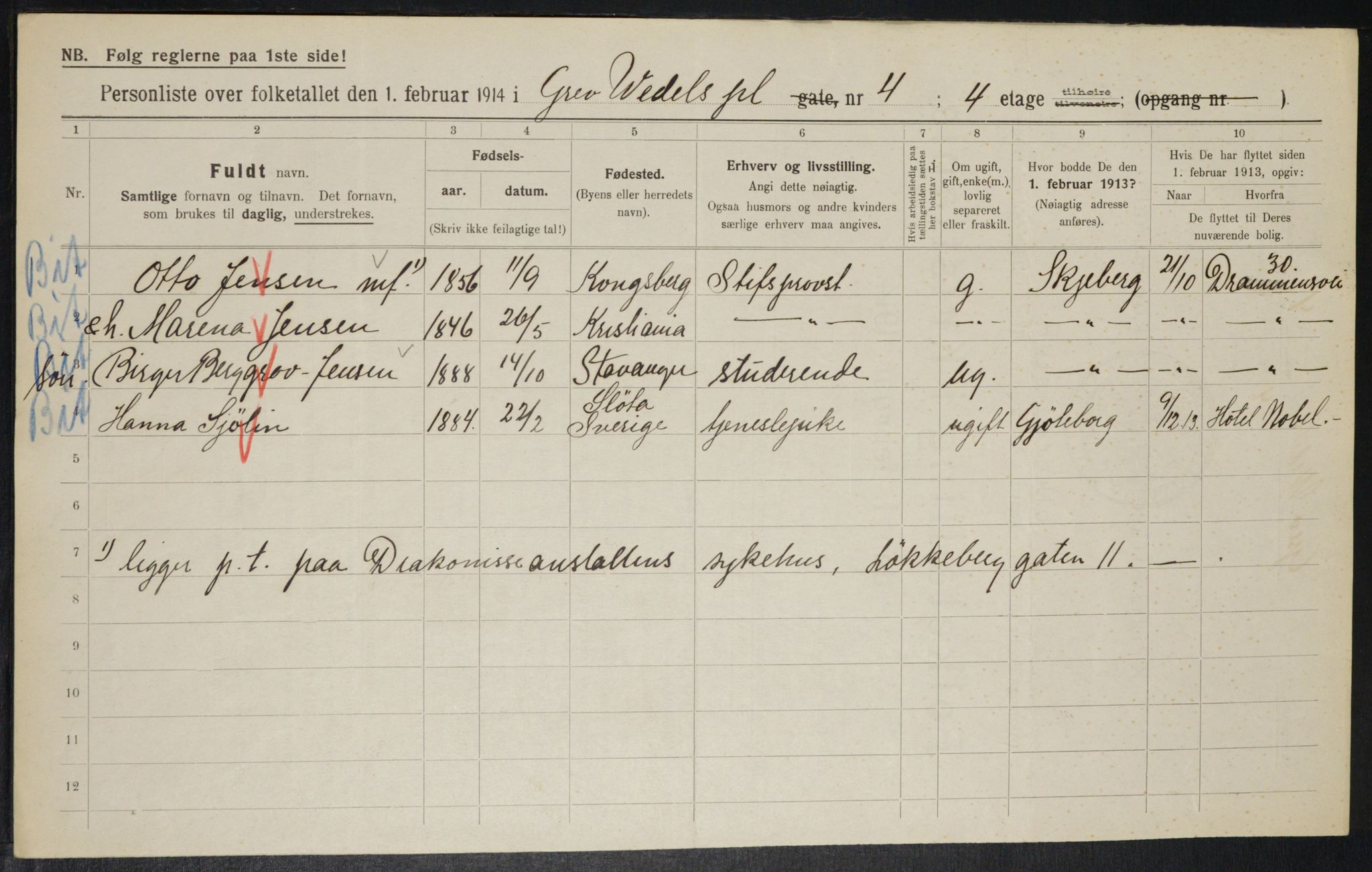 OBA, Municipal Census 1914 for Kristiania, 1914, p. 30014