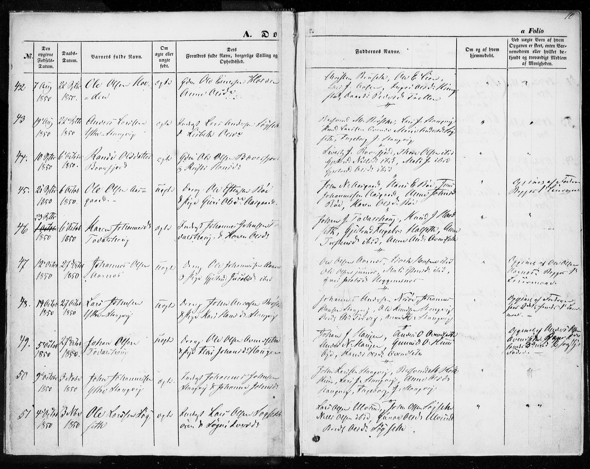 Ministerialprotokoller, klokkerbøker og fødselsregistre - Møre og Romsdal, AV/SAT-A-1454/592/L1026: Parish register (official) no. 592A04, 1849-1867, p. 10