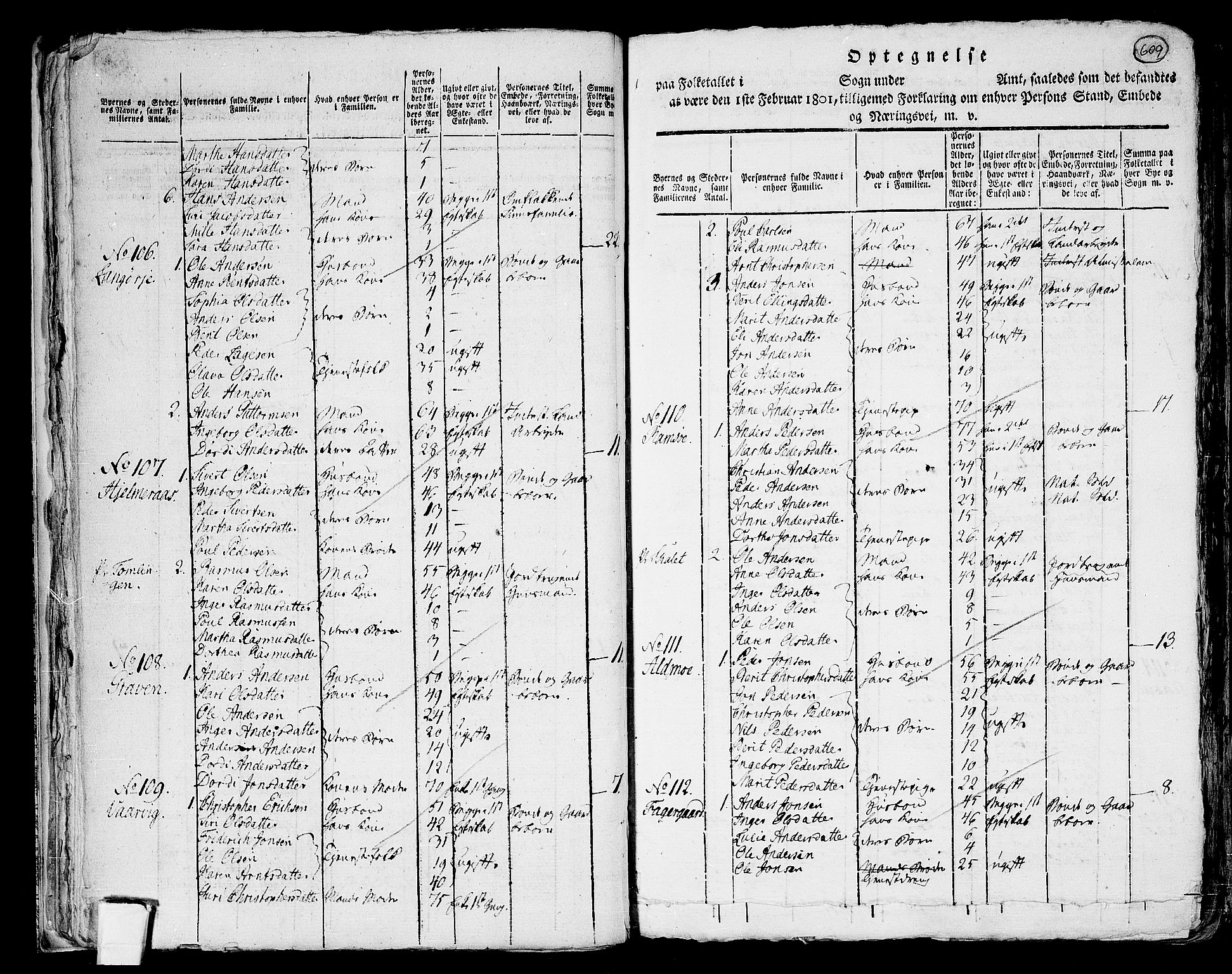 RA, 1801 census for 1625P Stadsbygd, 1801, p. 608b-609a