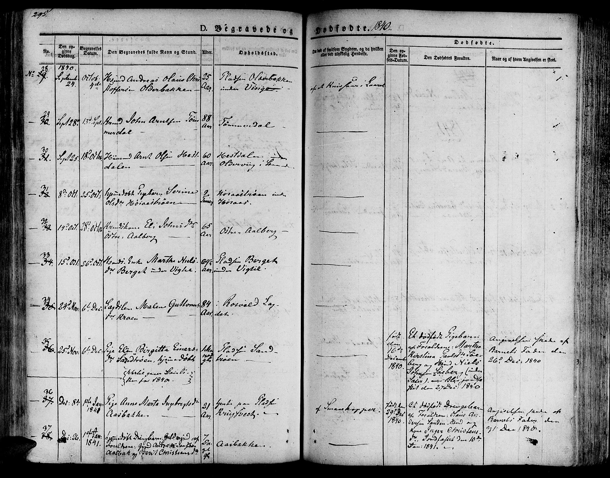 Ministerialprotokoller, klokkerbøker og fødselsregistre - Nord-Trøndelag, AV/SAT-A-1458/701/L0006: Parish register (official) no. 701A06, 1825-1841, p. 295