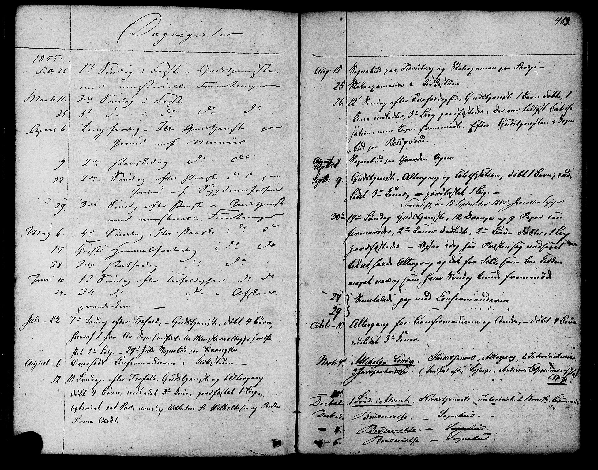 Herad sokneprestkontor, SAK/1111-0018/F/Fa/Fab/L0004: Parish register (official) no. A 4, 1853-1885, p. 462