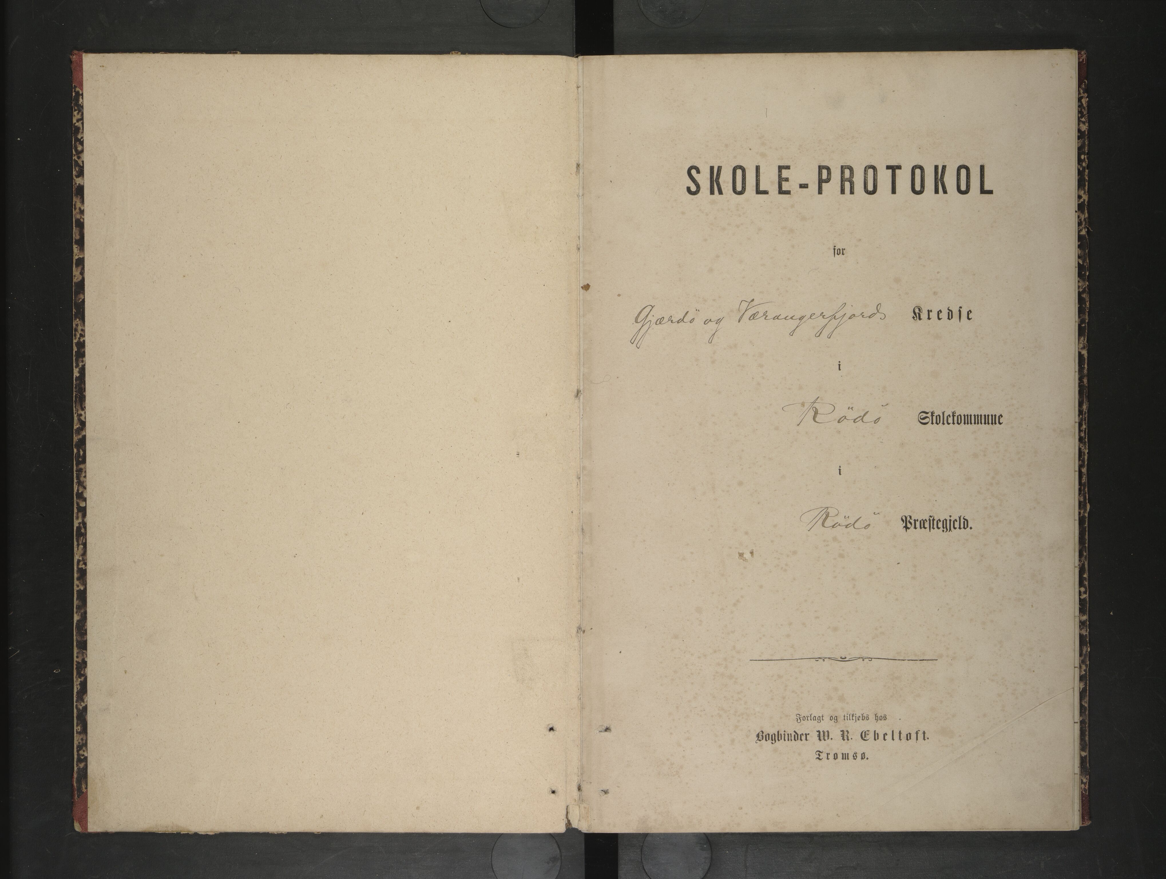 Rødøy kommune. Ymse skolekretser , AIN/K-18360.510.04/F/Fa/L0004: Skoleprotokoll:Gjærdø/Værangsfjorden, 1885-1890