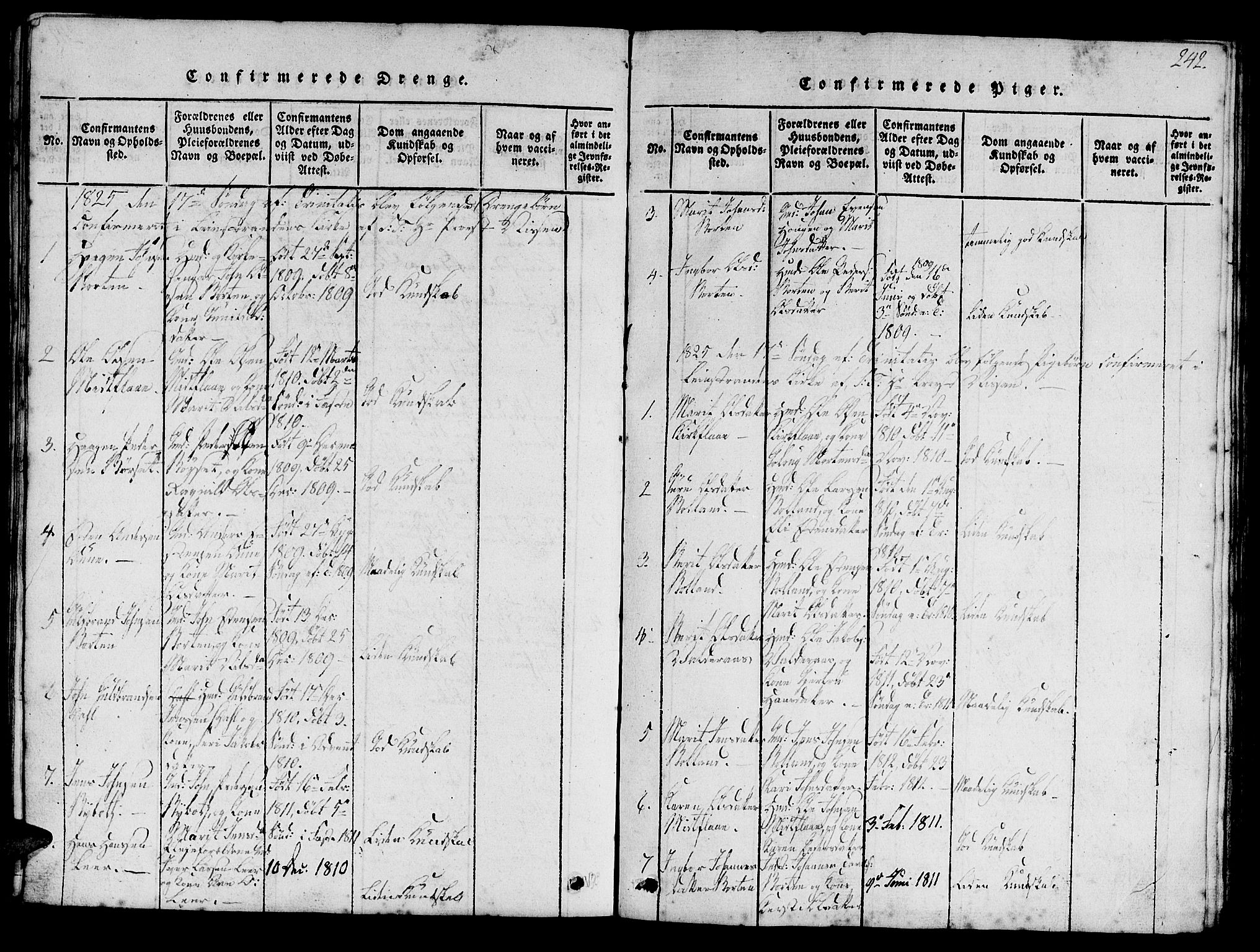 Ministerialprotokoller, klokkerbøker og fødselsregistre - Sør-Trøndelag, SAT/A-1456/693/L1121: Parish register (copy) no. 693C02, 1816-1869, p. 242