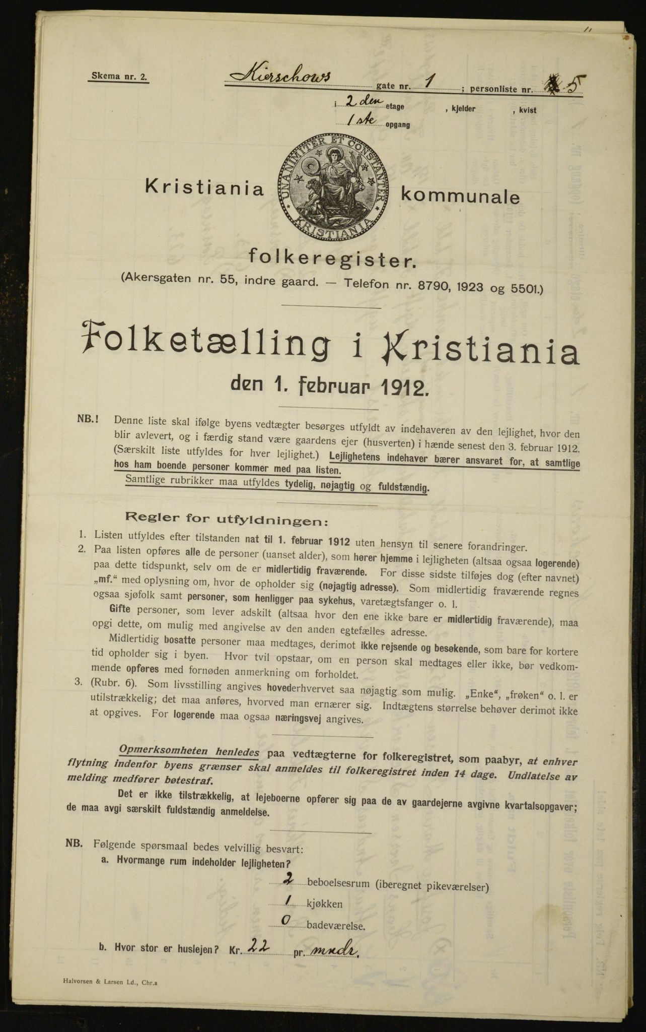 OBA, Municipal Census 1912 for Kristiania, 1912, p. 49683