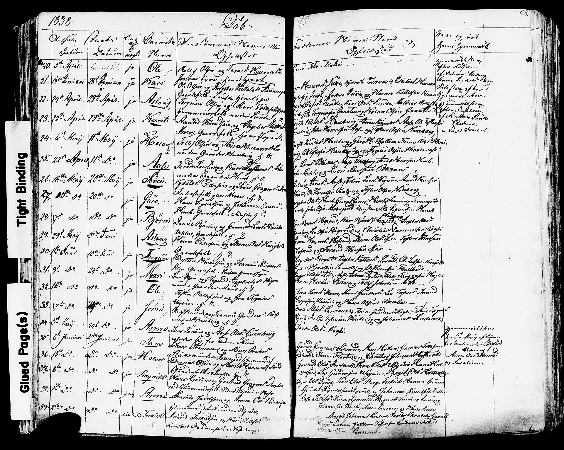 Sauherad kirkebøker, AV/SAKO-A-298/F/Fa/L0006: Parish register (official) no. I 6, 1827-1850, p. 68