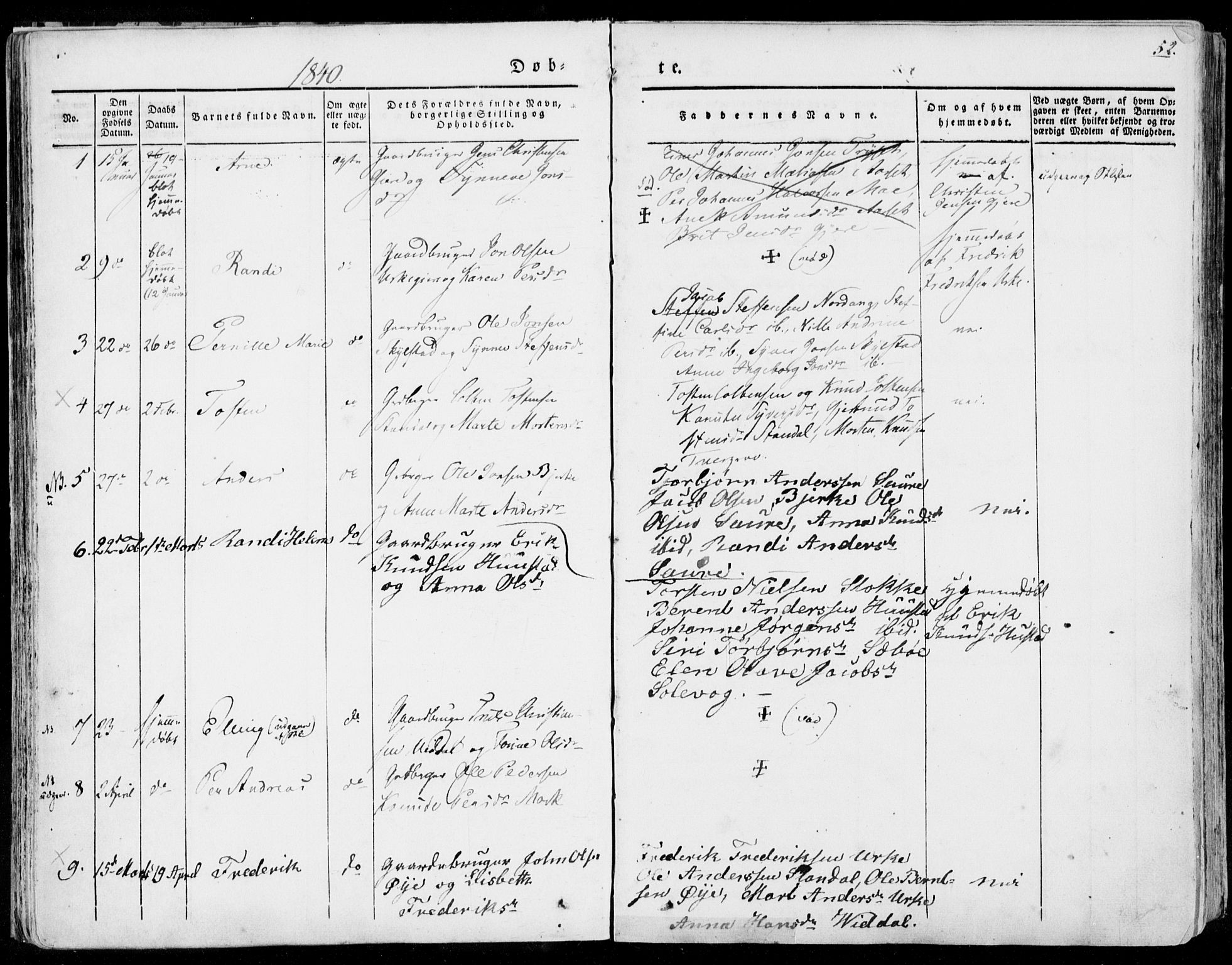 Ministerialprotokoller, klokkerbøker og fødselsregistre - Møre og Romsdal, SAT/A-1454/515/L0208: Parish register (official) no. 515A04, 1830-1846, p. 52