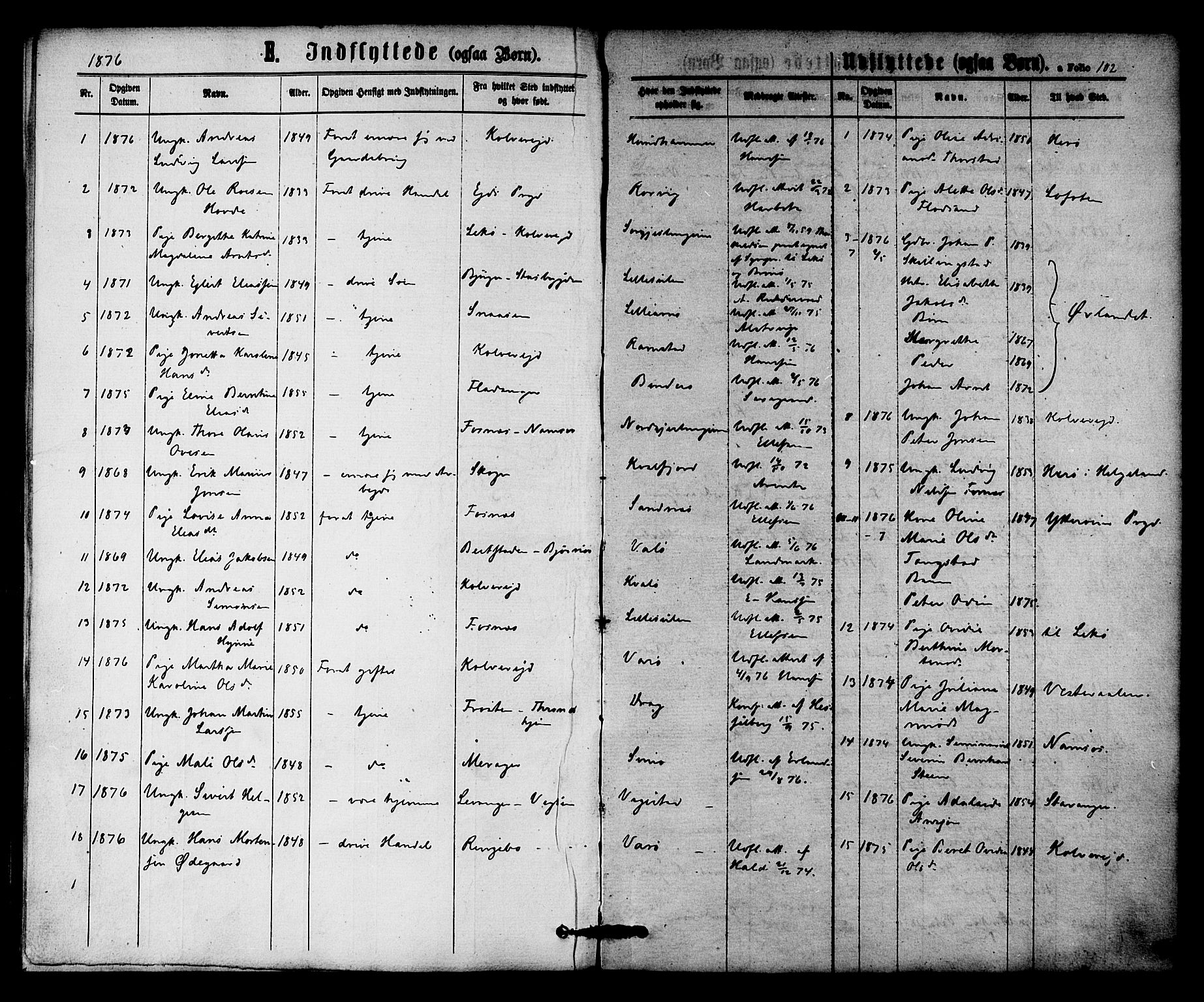 Ministerialprotokoller, klokkerbøker og fødselsregistre - Nord-Trøndelag, SAT/A-1458/784/L0671: Parish register (official) no. 784A06, 1876-1879, p. 102