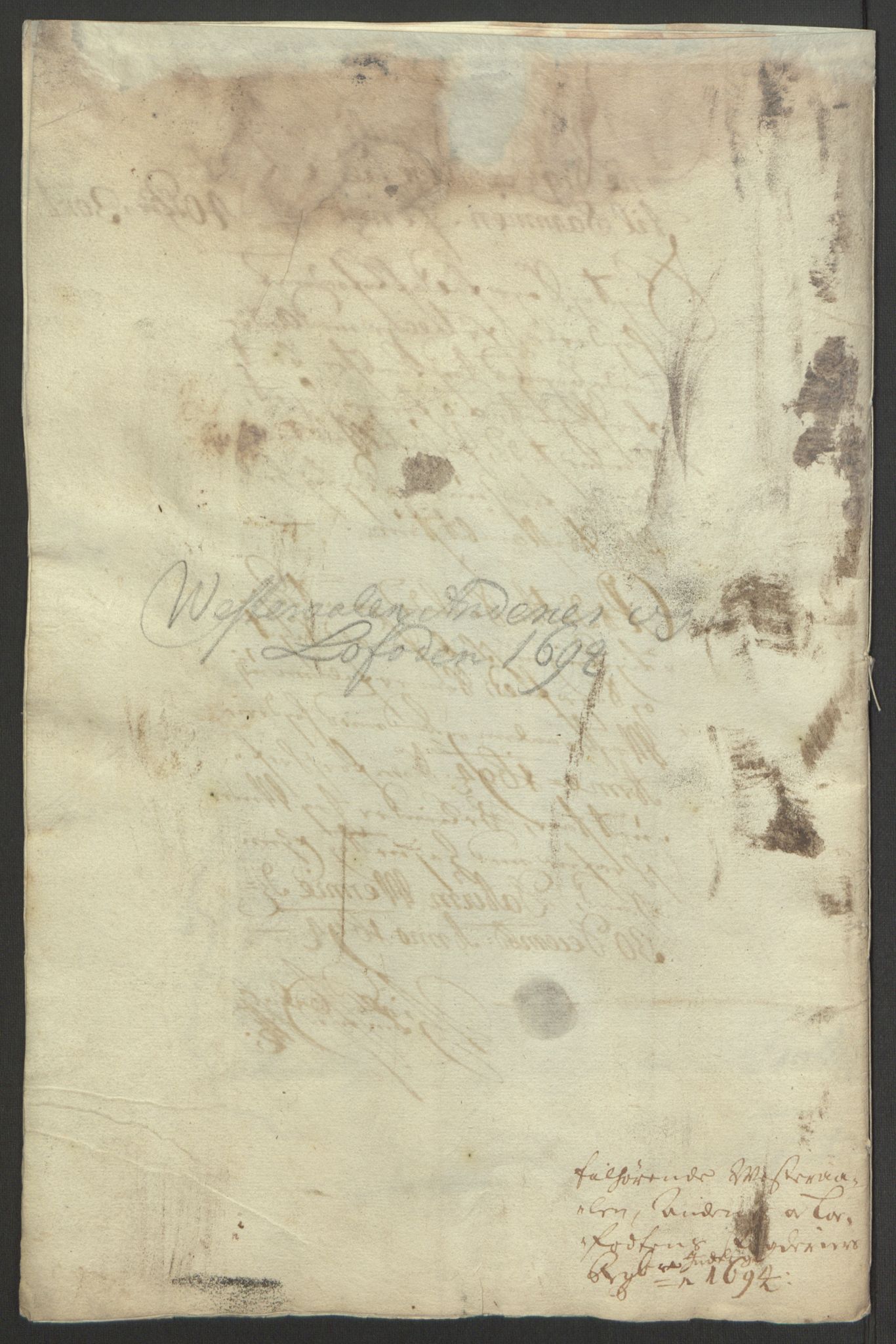 Rentekammeret inntil 1814, Reviderte regnskaper, Fogderegnskap, AV/RA-EA-4092/R67/L4677: Fogderegnskap Vesterålen, Andenes og Lofoten, 1694-1695, p. 149