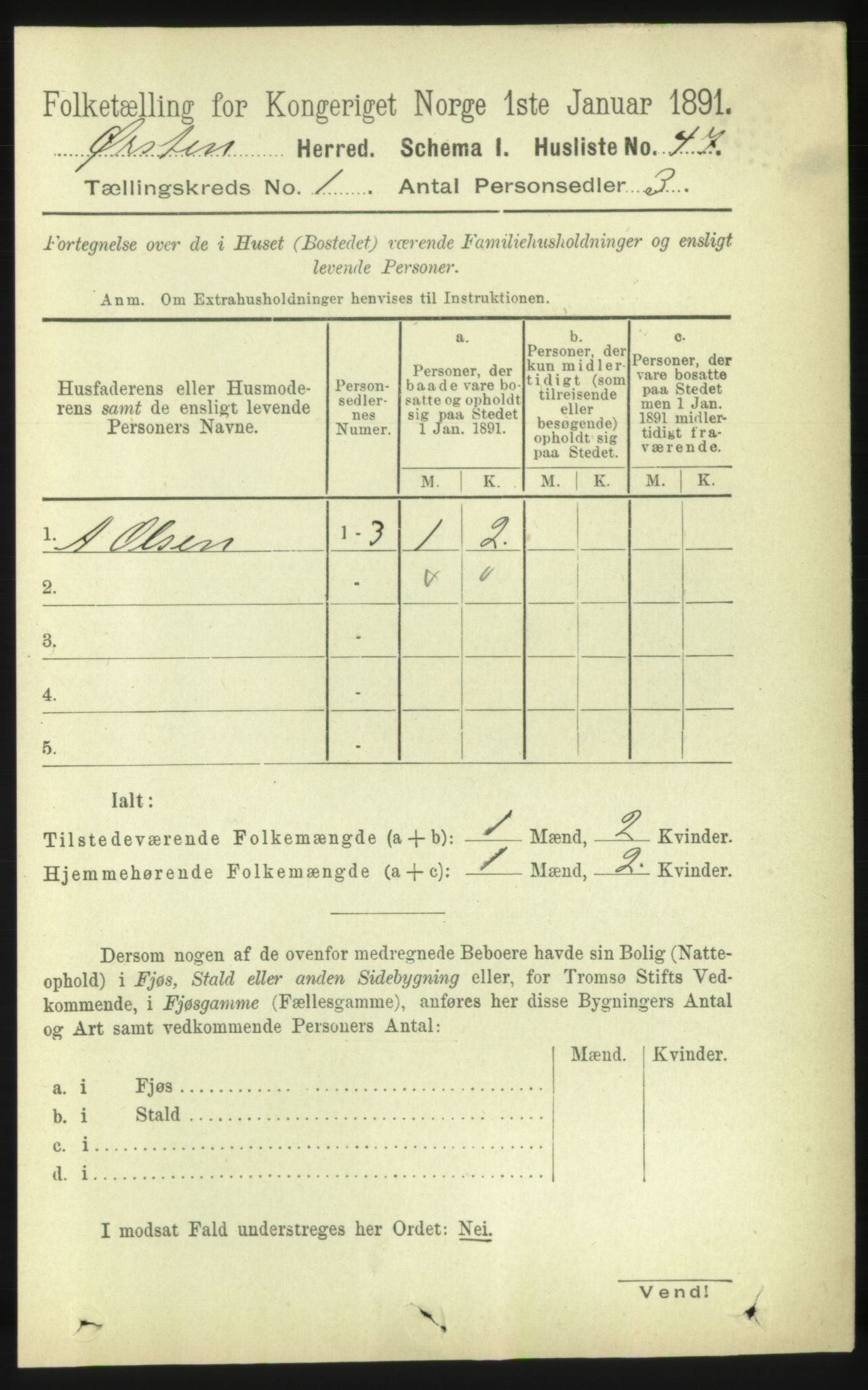 RA, 1891 census for 1520 Ørsta, 1891, p. 65