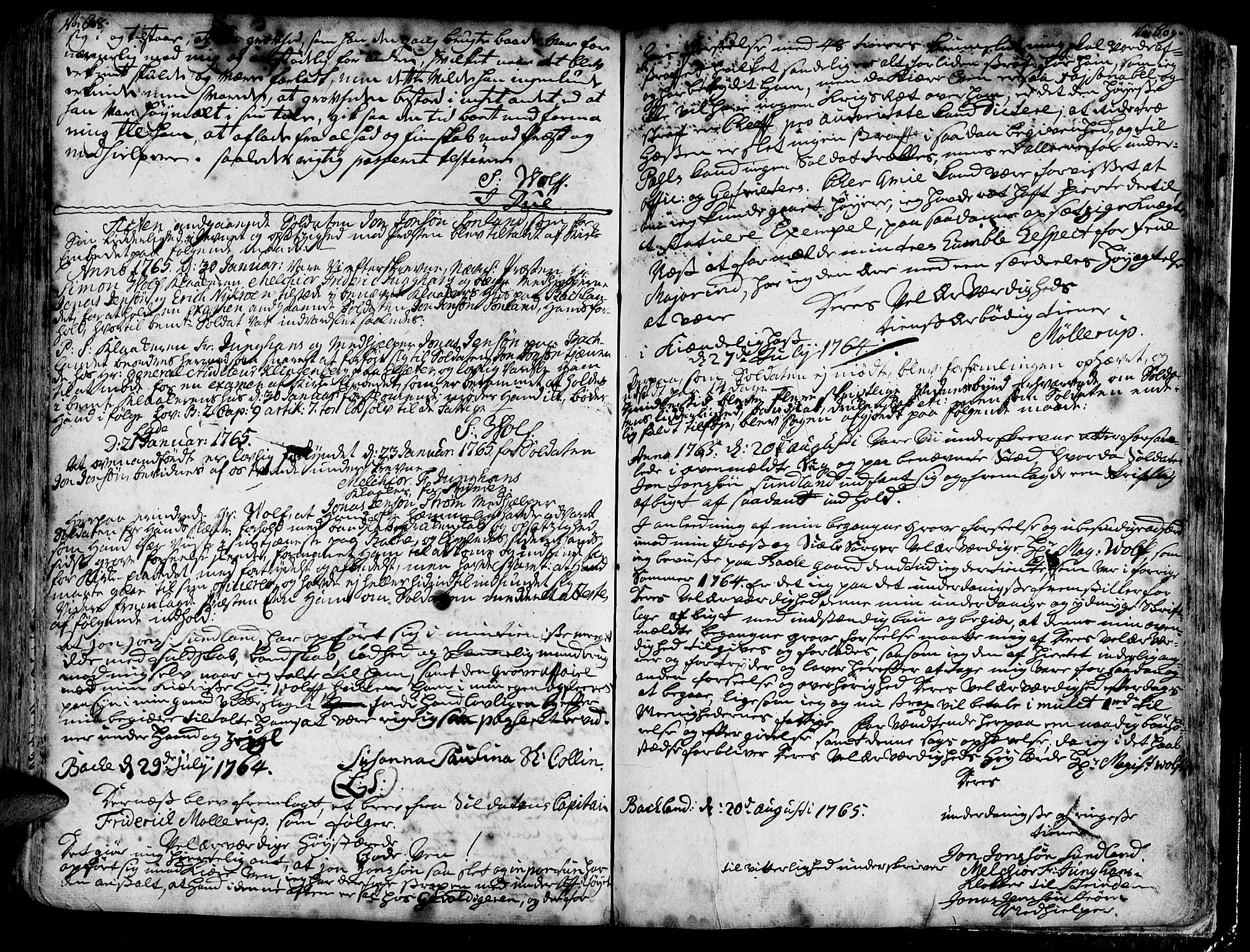 Ministerialprotokoller, klokkerbøker og fødselsregistre - Sør-Trøndelag, SAT/A-1456/606/L0275: Parish register (official) no. 606A01 /1, 1727-1780, p. 608-609